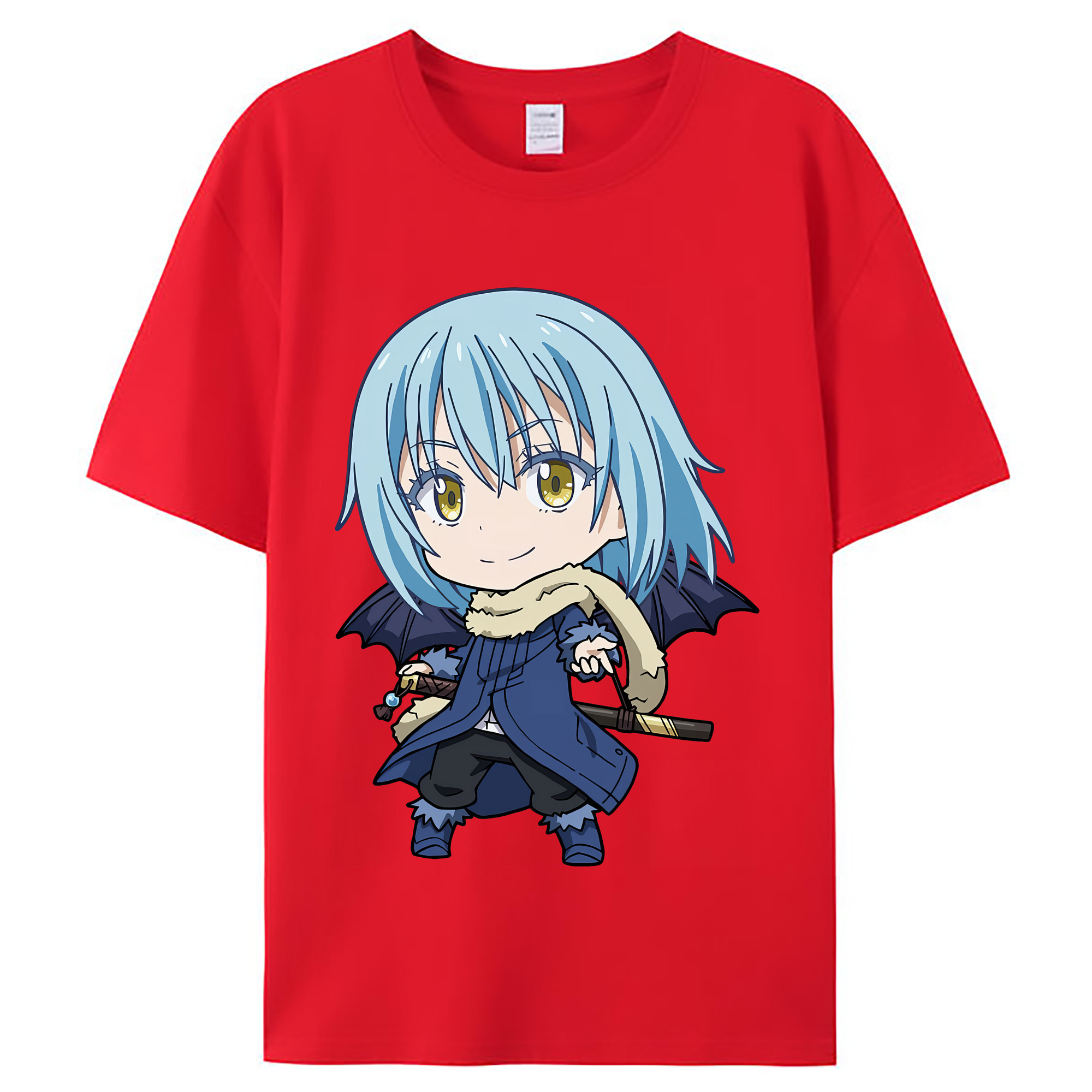 （画像用） 転スラ Regarding Reincarnated to Slime レディースカジュアルプリントTシャツ（綿100％）