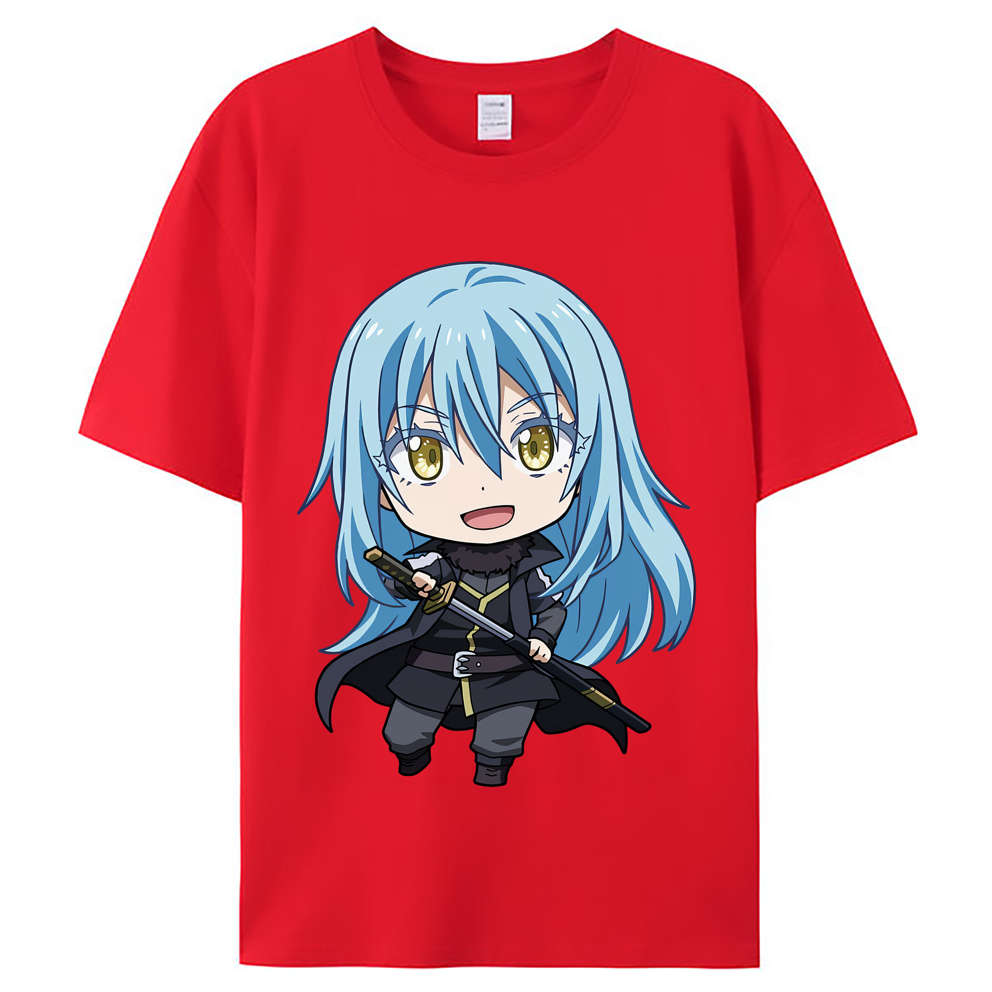 （画像用） 転スラ Regarding Reincarnated to Slime レディースカジュアルプリントTシャツ（綿100％）