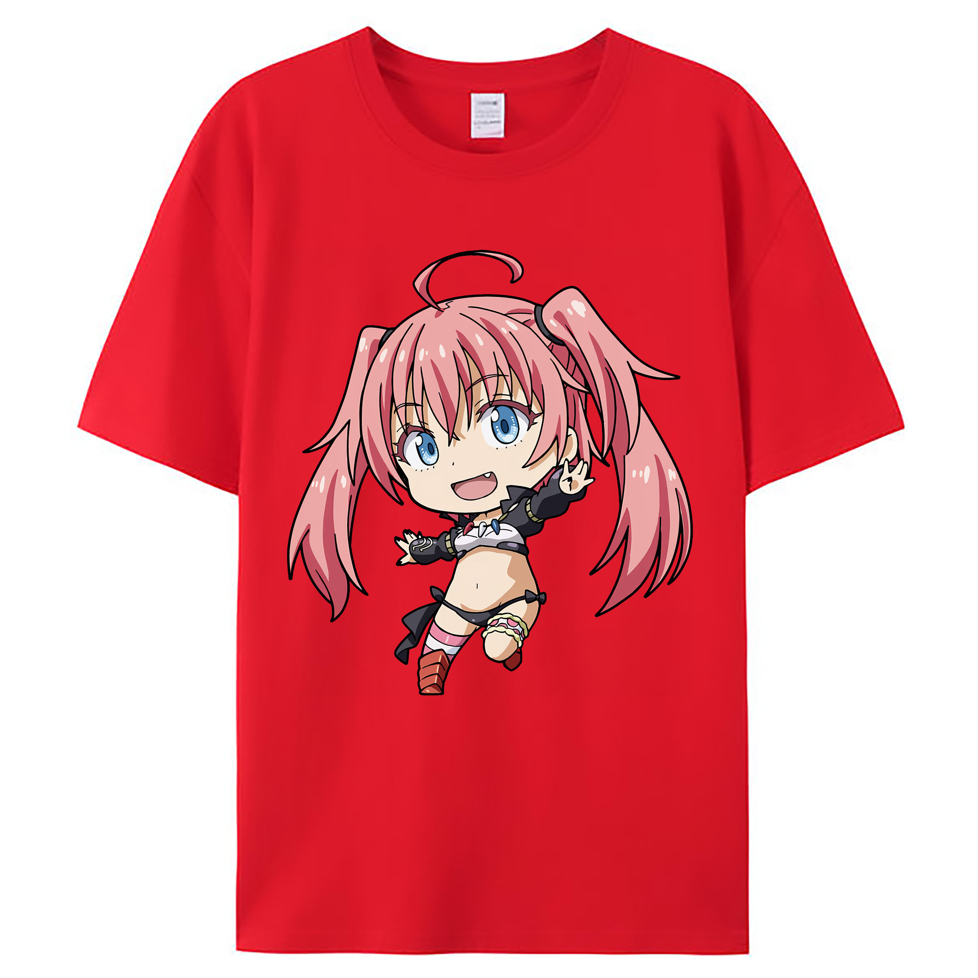 （画像用） 転スラ Regarding Reincarnated to Slime レディースカジュアルプリントTシャツ（綿100％）
