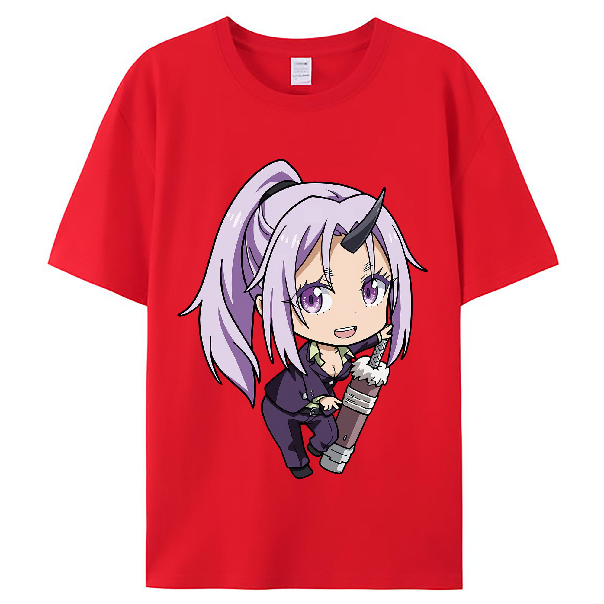（画像用） 転スラ Regarding Reincarnated to Slime レディースカジュアルプリントTシャツ（綿100％）