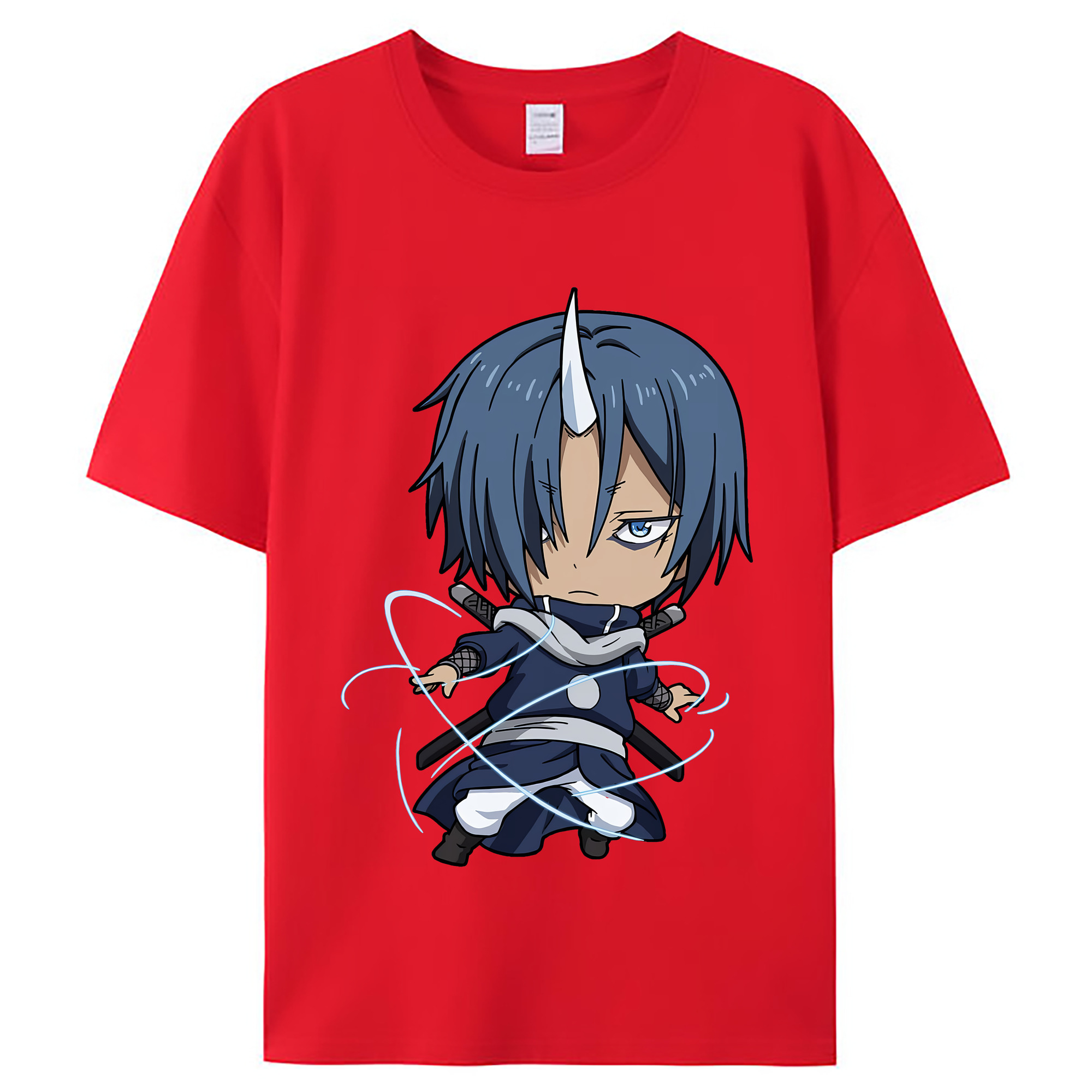 （画像用） 転スラ Regarding Reincarnated to Slime レディースカジュアルプリントTシャツ（綿100％）