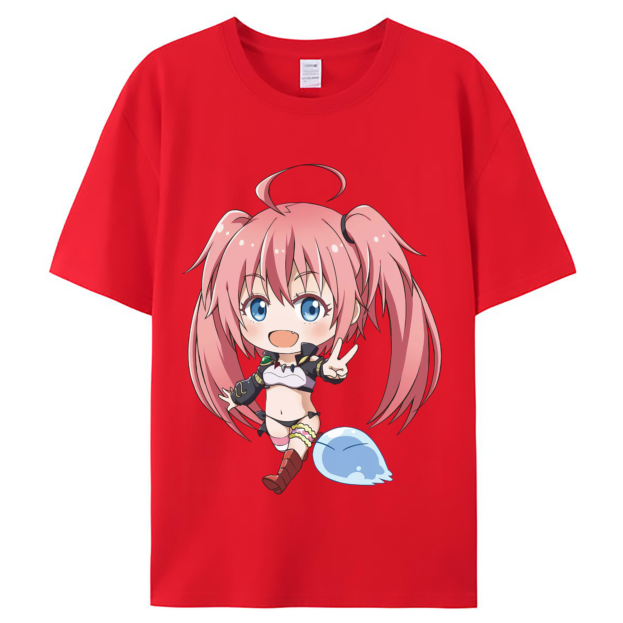 （画像用） 転スラ Regarding Reincarnated to Slime レディースカジュアルプリントTシャツ（綿100％）