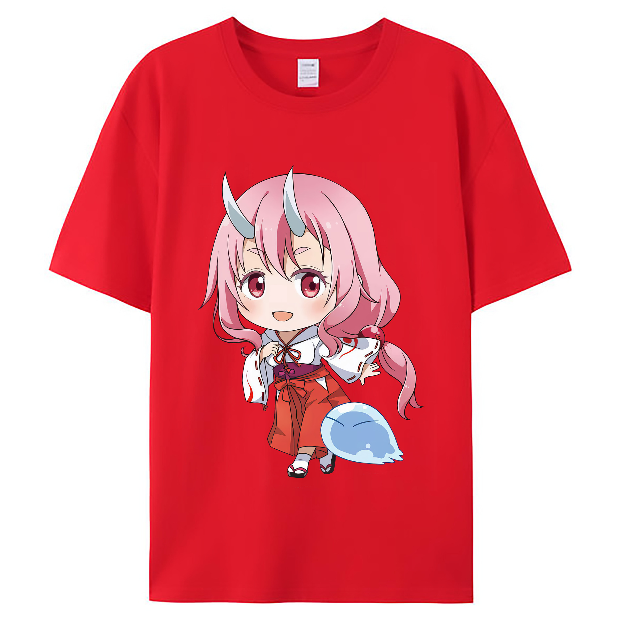 （画像用） 転スラ Regarding Reincarnated to Slime レディースカジュアルプリントTシャツ（綿100％）