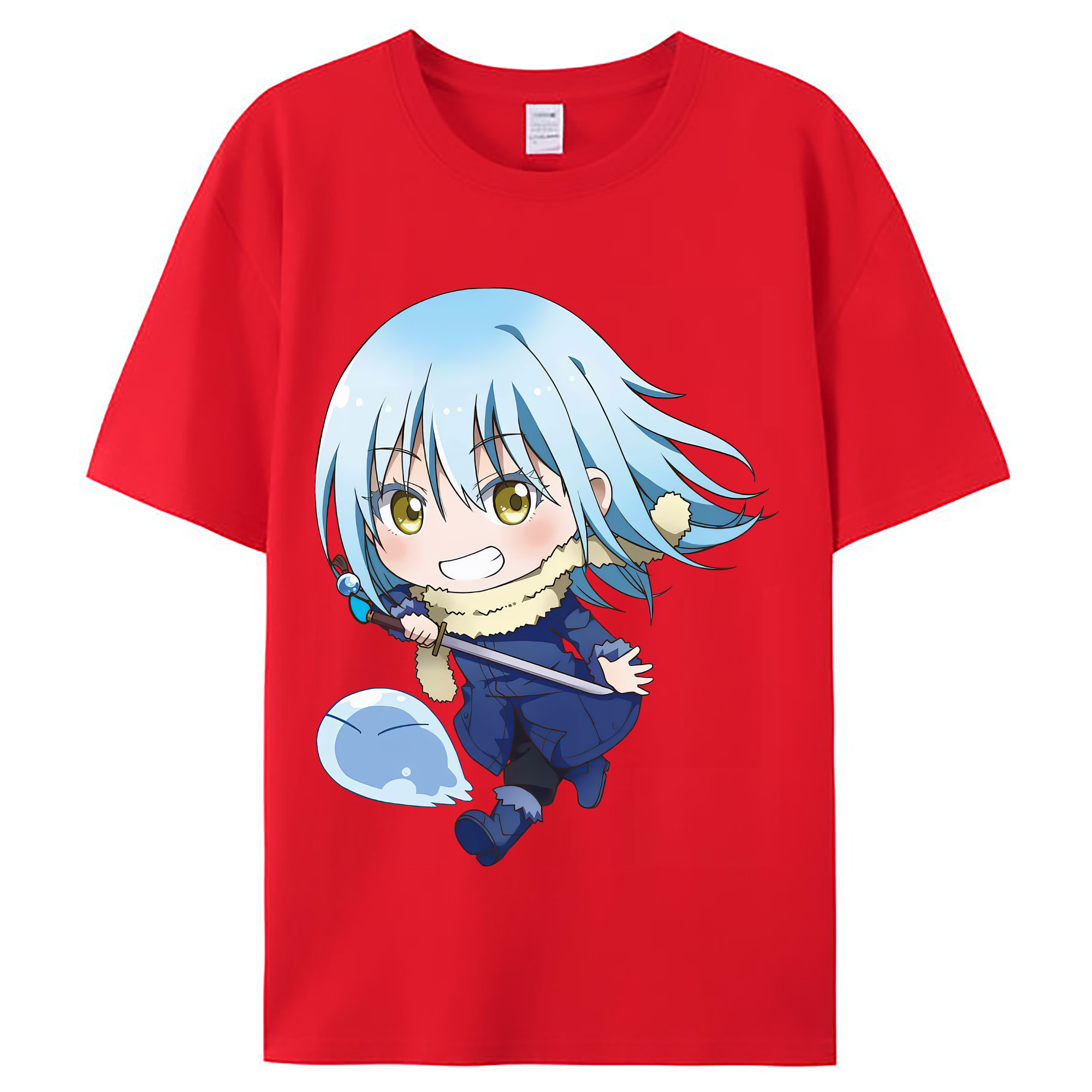 （画像用） 転スラ Regarding Reincarnated to Slime レディースカジュアルプリントTシャツ（綿100％）