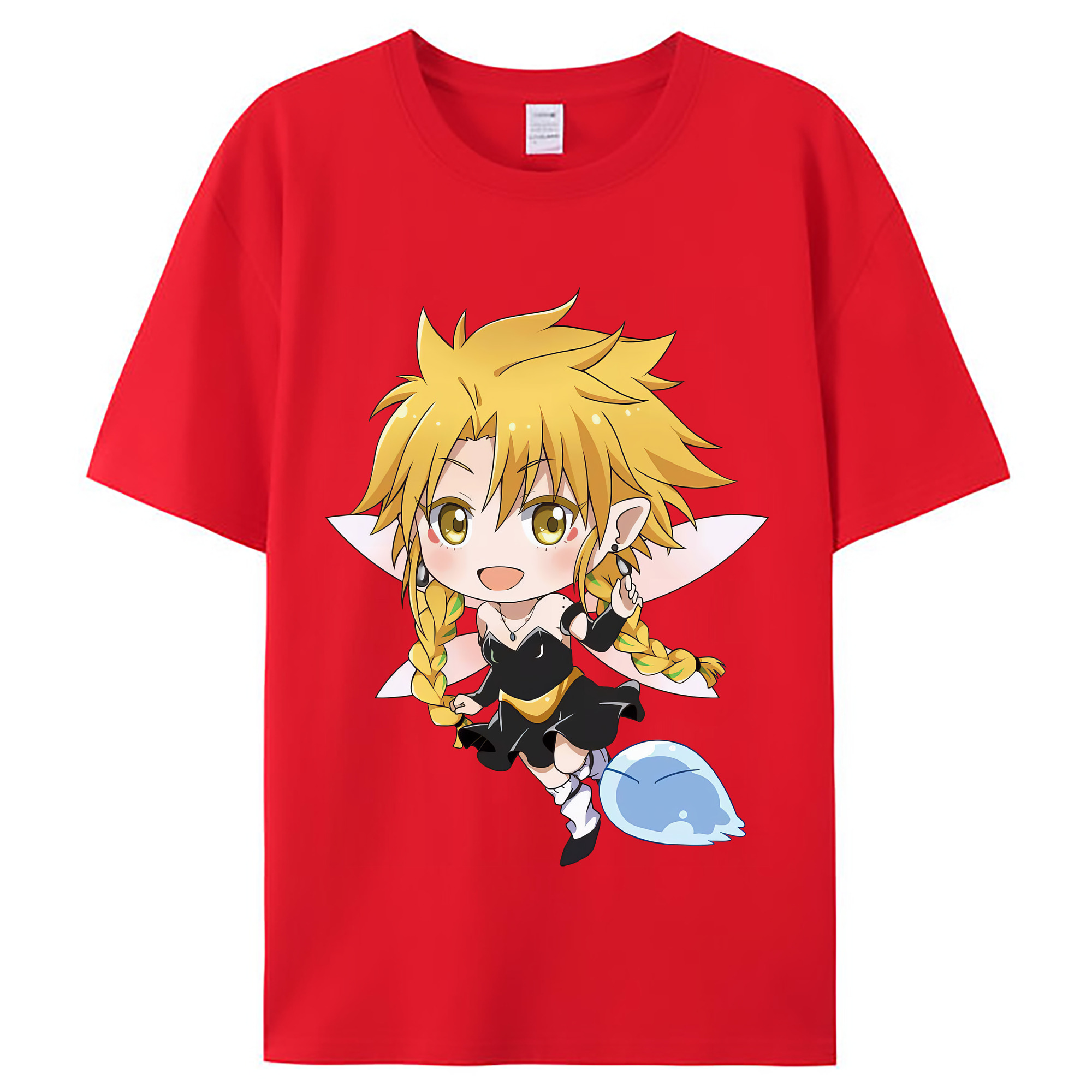 （画像用） 転スラ Regarding Reincarnated to Slime レディースカジュアルプリントTシャツ（綿100％）