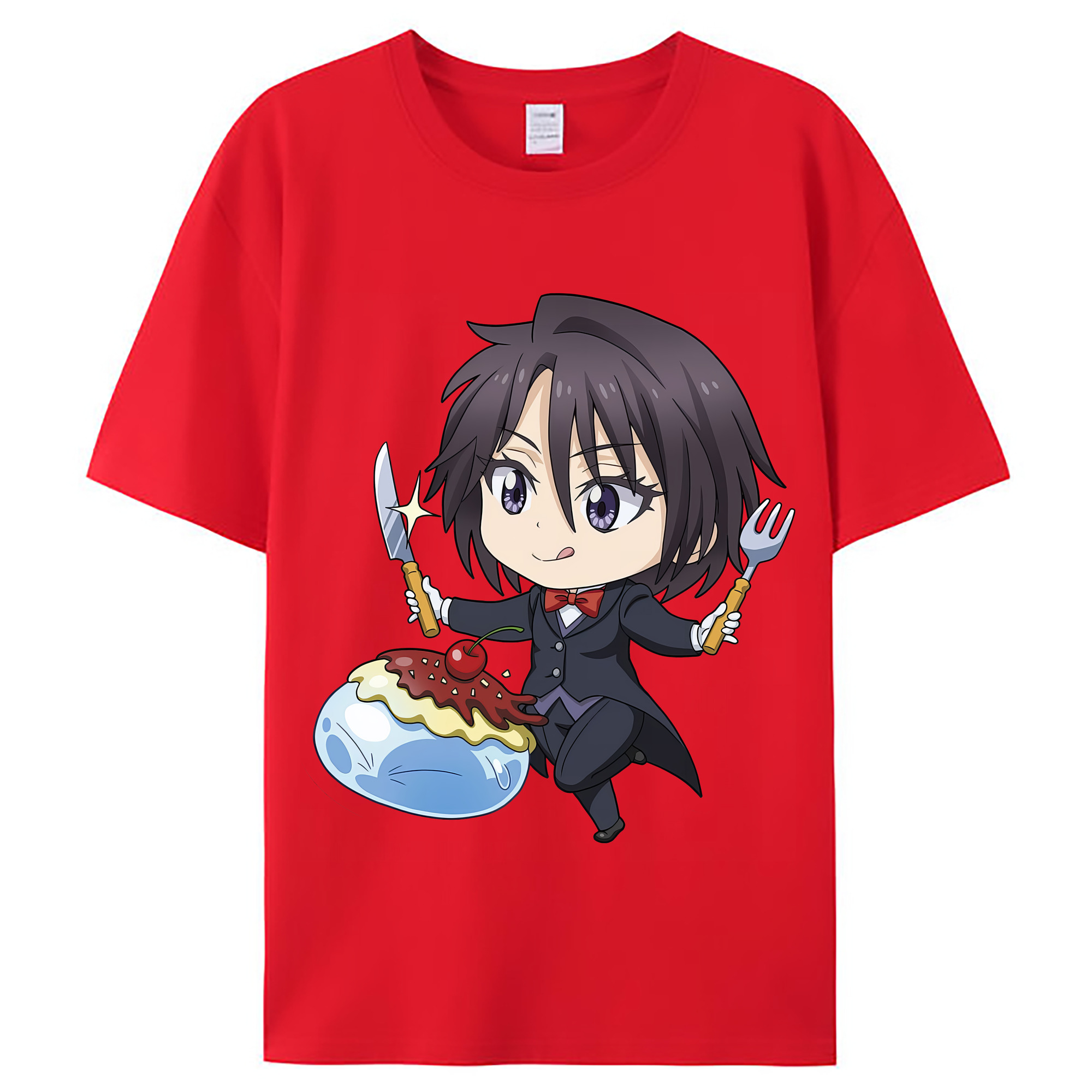 （画像用） 転スラ Regarding Reincarnated to Slime レディースカジュアルプリントTシャツ（綿100％）