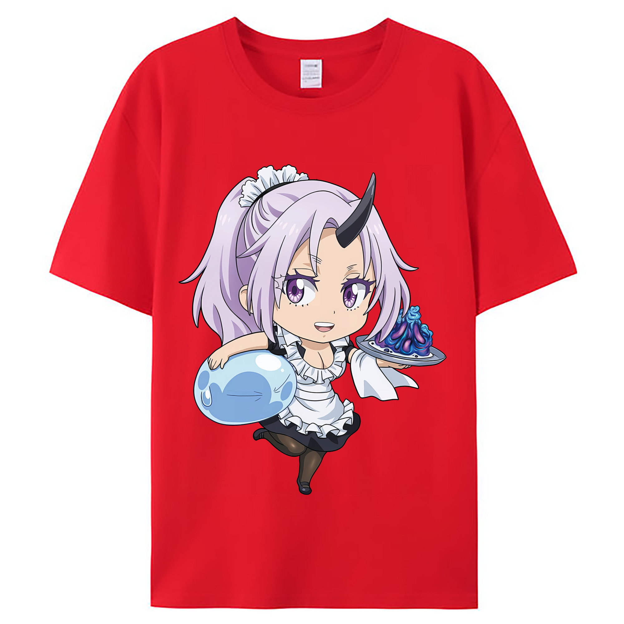 （画像用） 転スラ Regarding Reincarnated to Slime レディースカジュアルプリントTシャツ（綿100％）