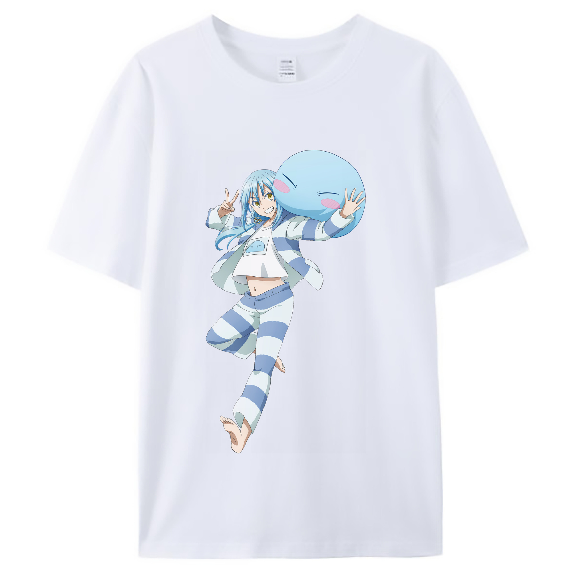 （画像用） 転スラ Regarding Reincarnated to Slime レディースカジュアルプリントTシャツ（綿100％）