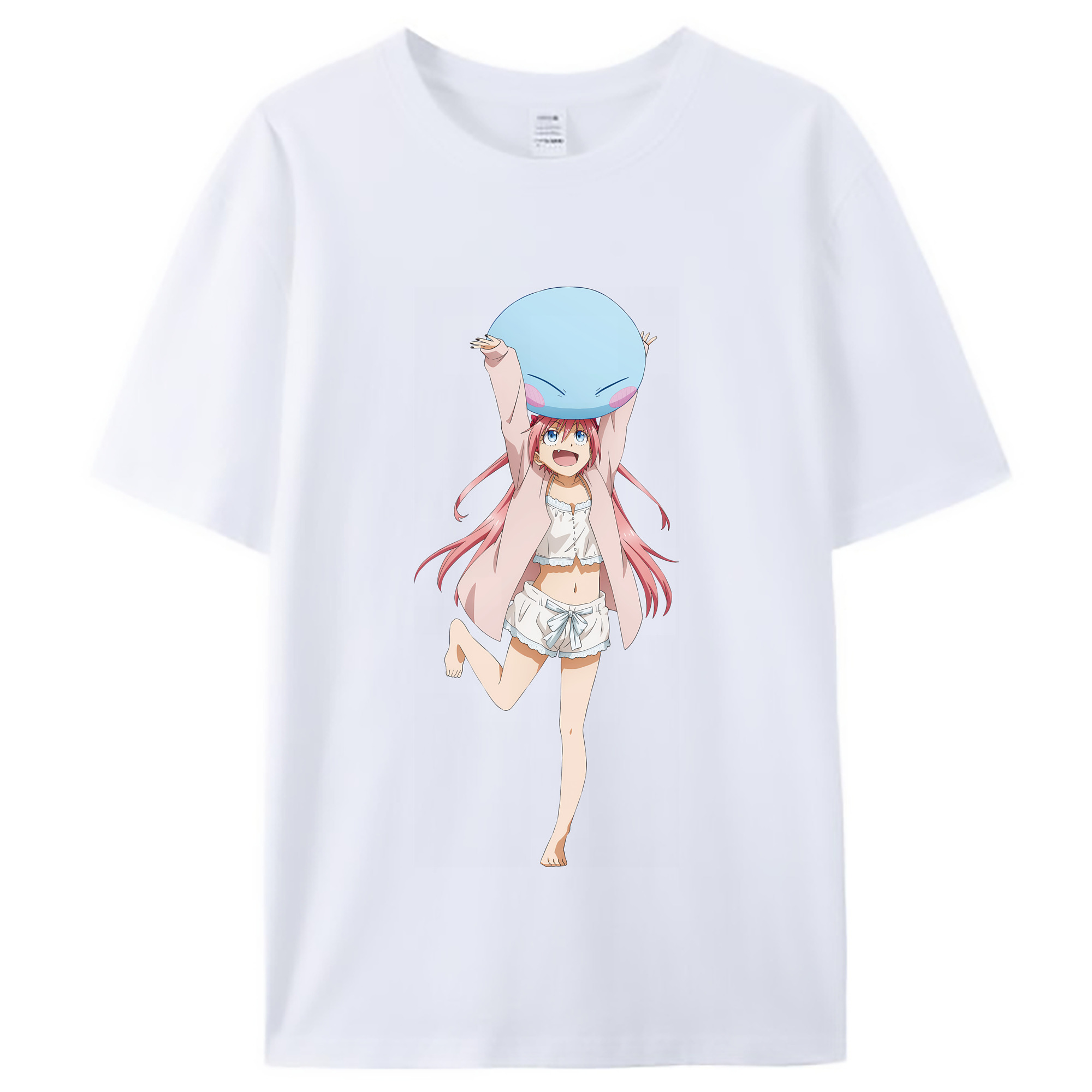 （画像用） 転スラ Regarding Reincarnated to Slime レディースカジュアルプリントTシャツ（綿100％）