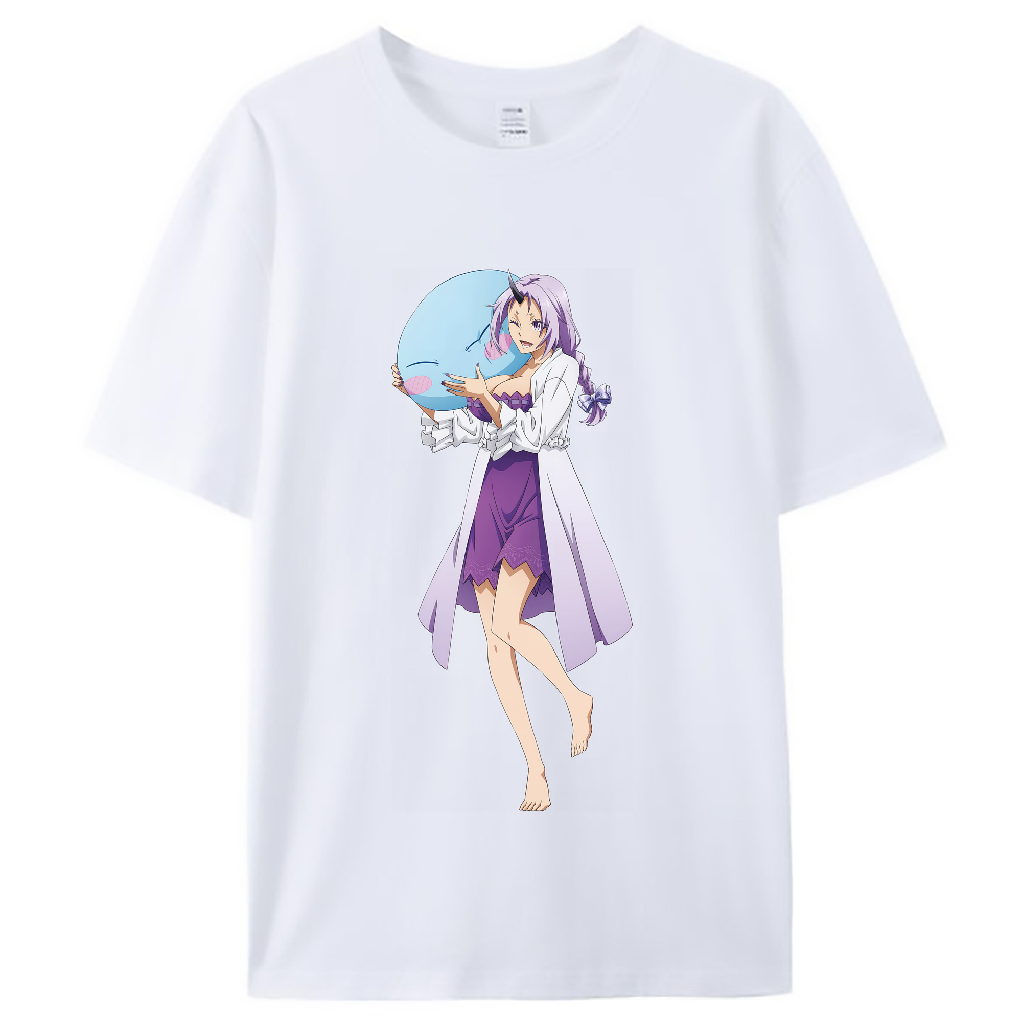 （画像用） 転スラ Regarding Reincarnated to Slime レディースカジュアルプリントTシャツ（綿100％）