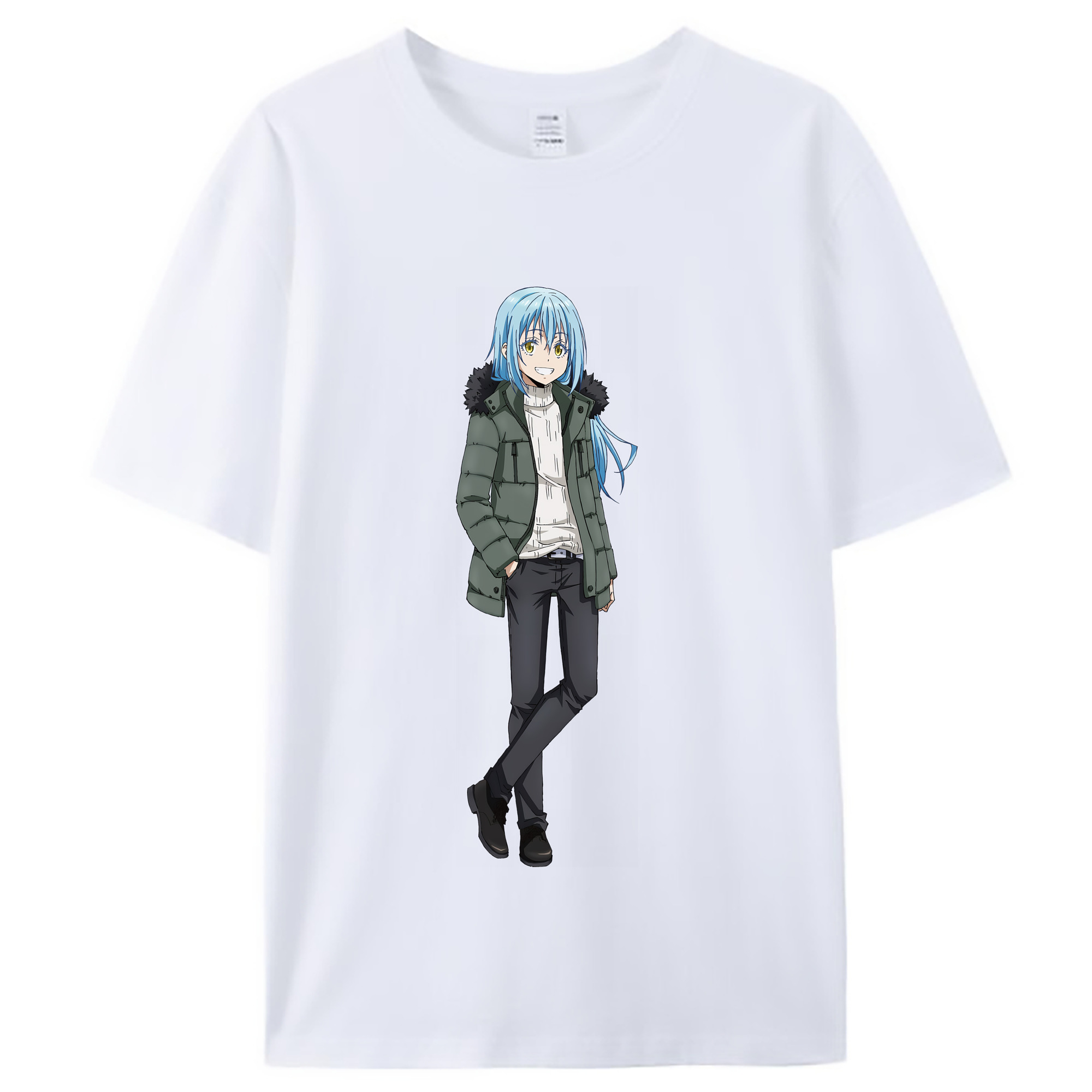 （画像用） 転スラ Regarding Reincarnated to Slime レディースカジュアルプリントTシャツ（綿100％）