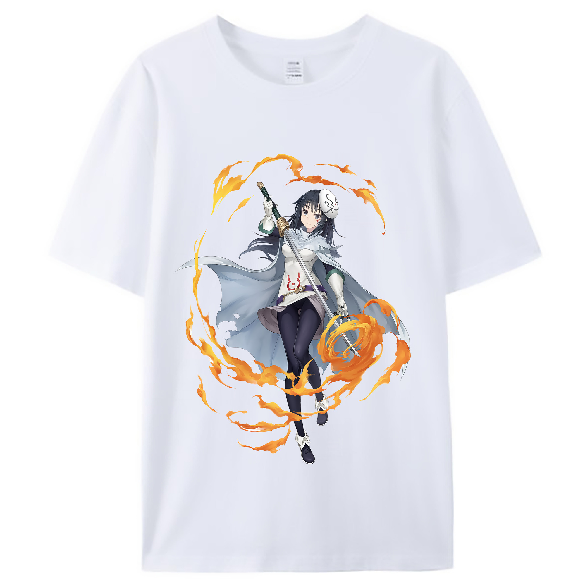 （画像用） 転スラ Regarding Reincarnated to Slime レディースカジュアルプリントTシャツ（綿100％）