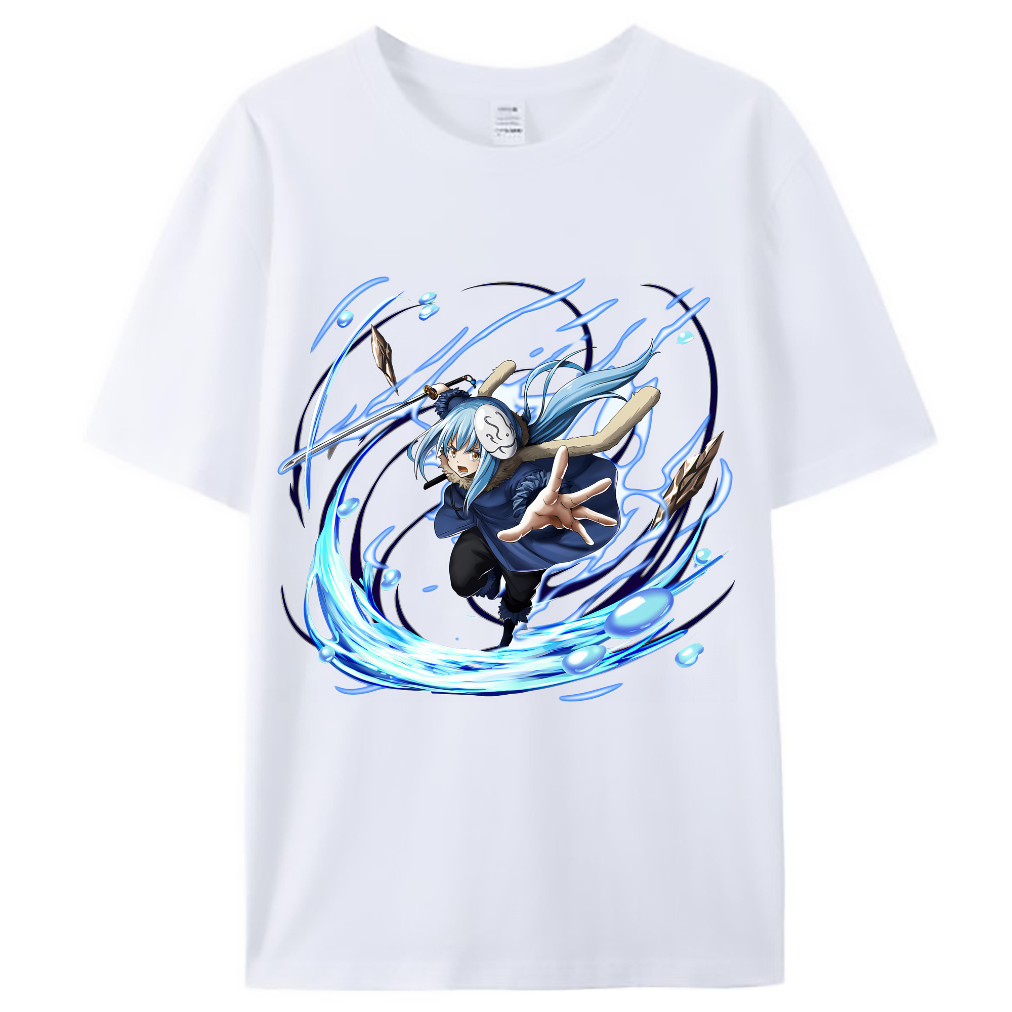 （画像用） 転スラ Regarding Reincarnated to Slime レディースカジュアルプリントTシャツ（綿100％）
