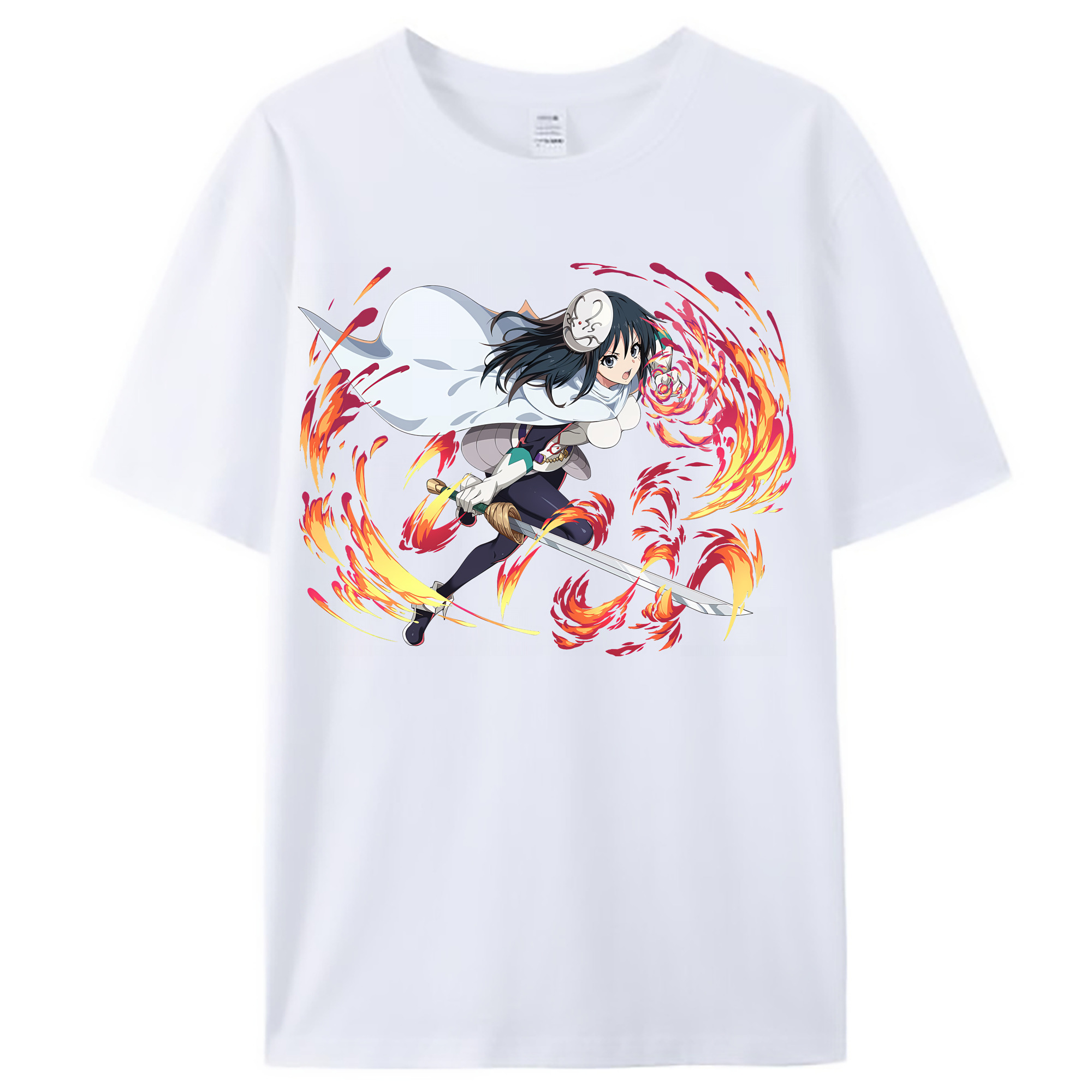 （画像用） 転スラ Regarding Reincarnated to Slime レディースカジュアルプリントTシャツ（綿100％）