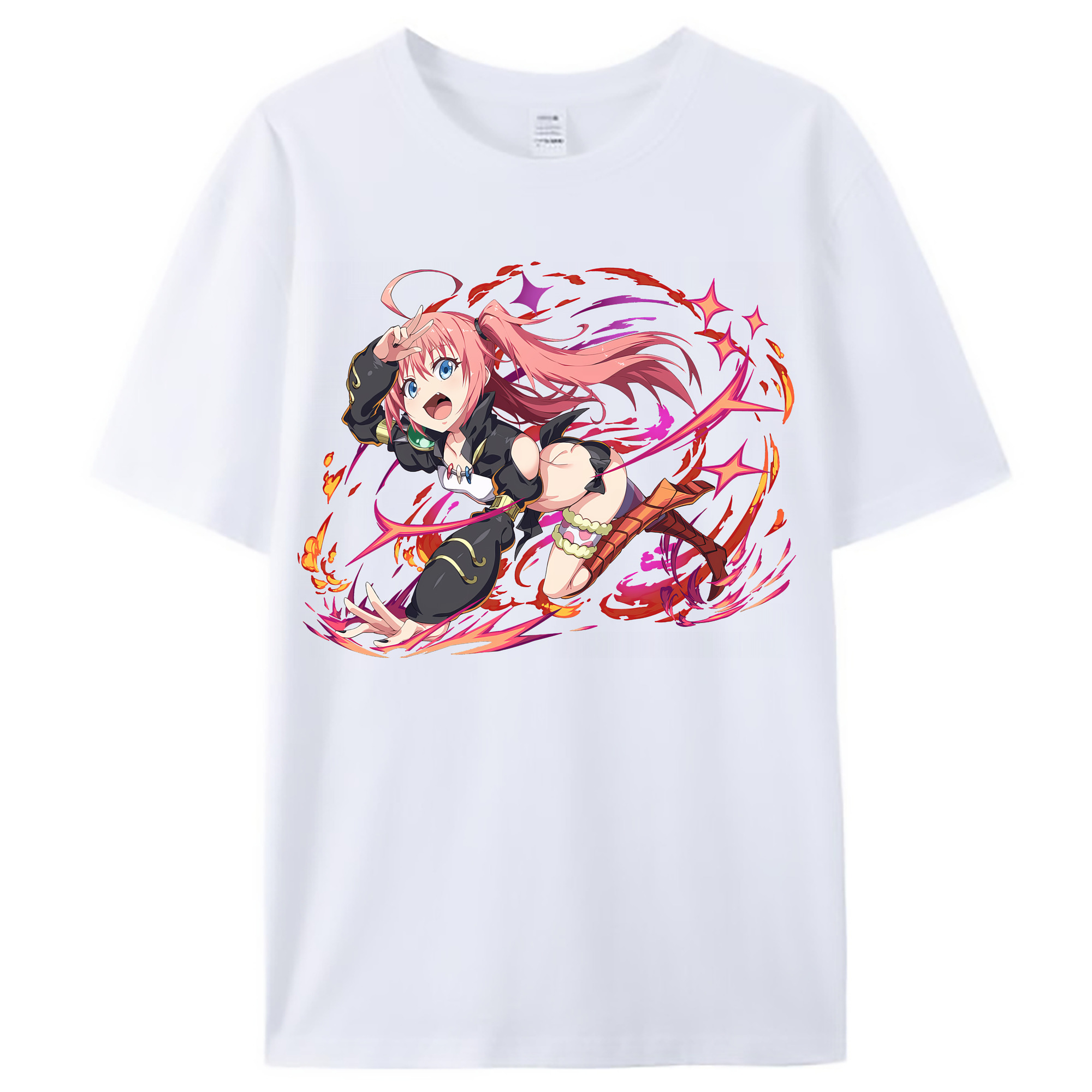 （画像用） 転スラ Regarding Reincarnated to Slime レディースカジュアルプリントTシャツ（綿100％）