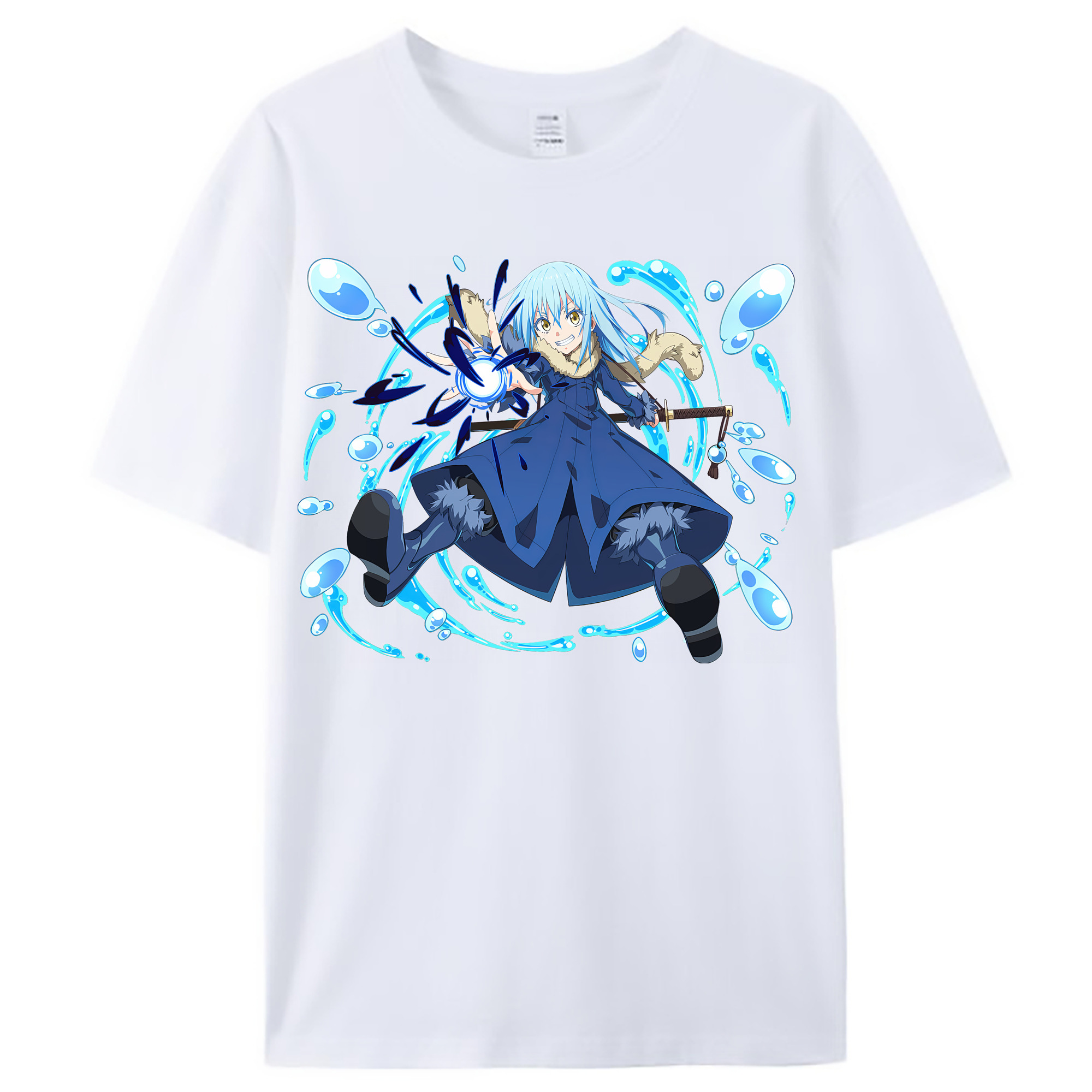 （画像用） 転スラ Regarding Reincarnated to Slime レディースカジュアルプリントTシャツ（綿100％）