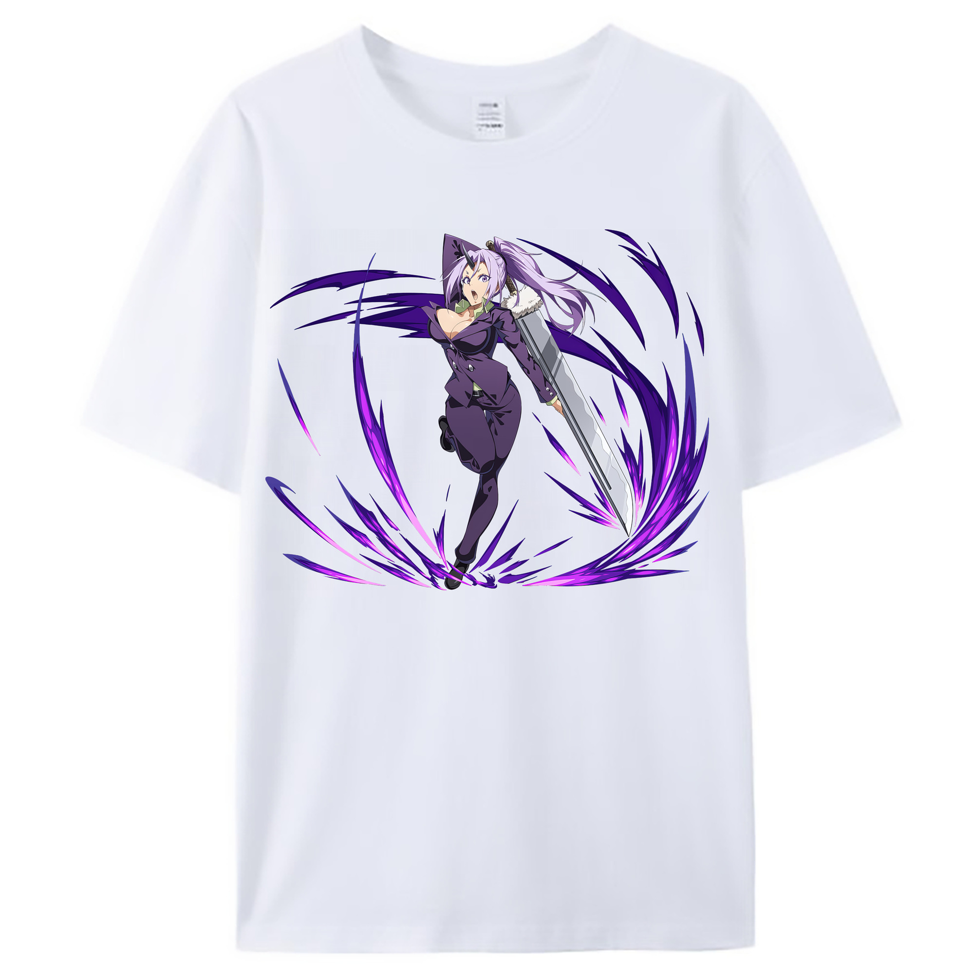 （画像用） 転スラ Regarding Reincarnated to Slime レディースカジュアルプリントTシャツ（綿100％）