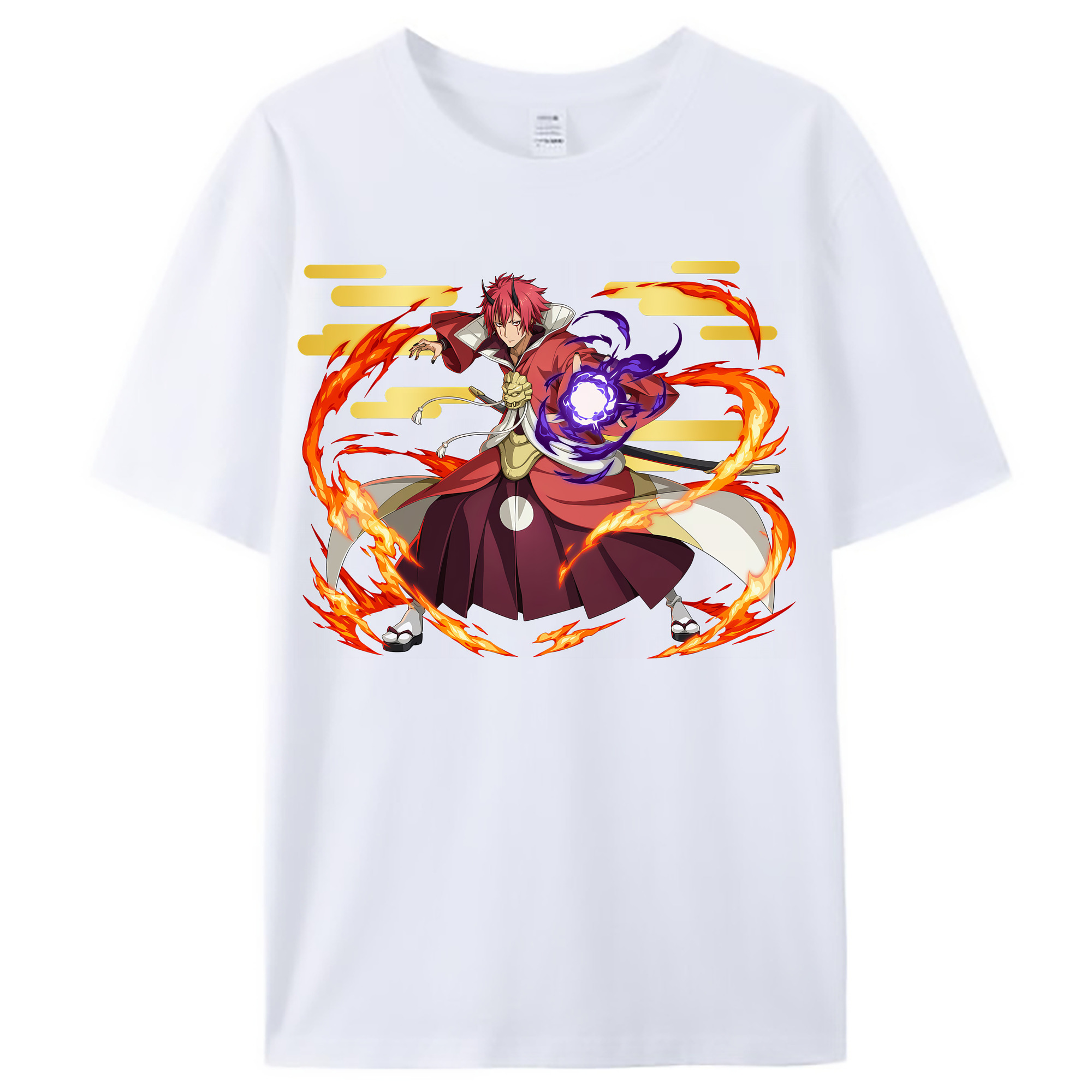 （画像用） 転スラ Regarding Reincarnated to Slime レディースカジュアルプリントTシャツ（綿100％）