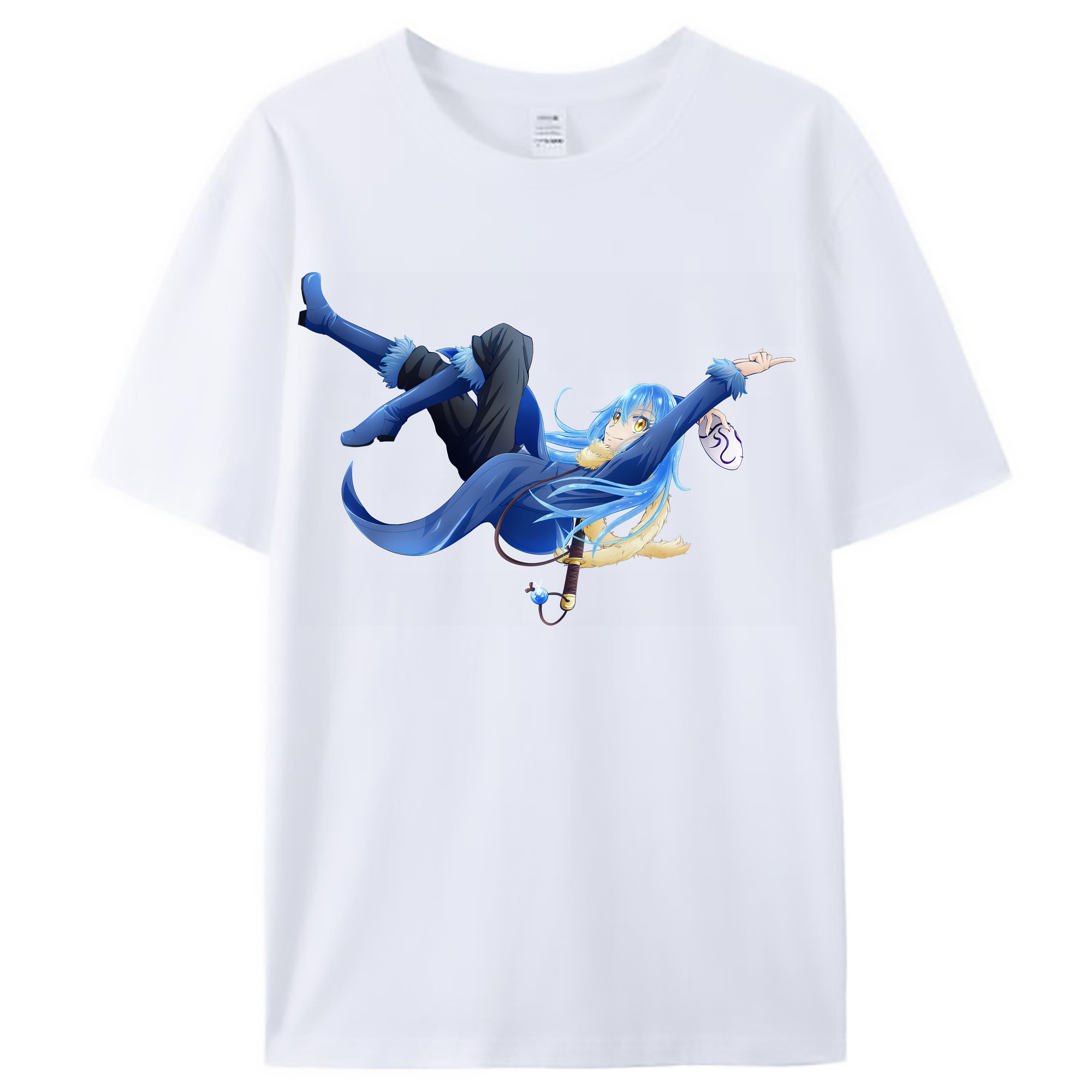 （画像用） 転スラ Regarding Reincarnated to Slime レディースカジュアルプリントTシャツ（綿100％）