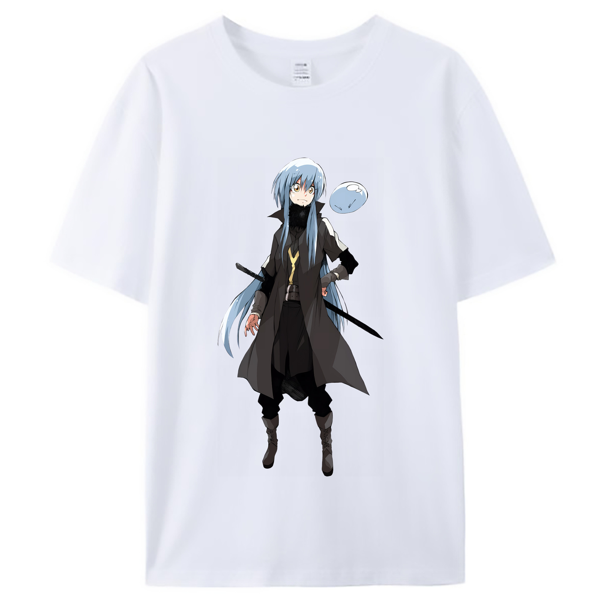 （画像用） 転スラ Regarding Reincarnated to Slime レディースカジュアルプリントTシャツ（綿100％）