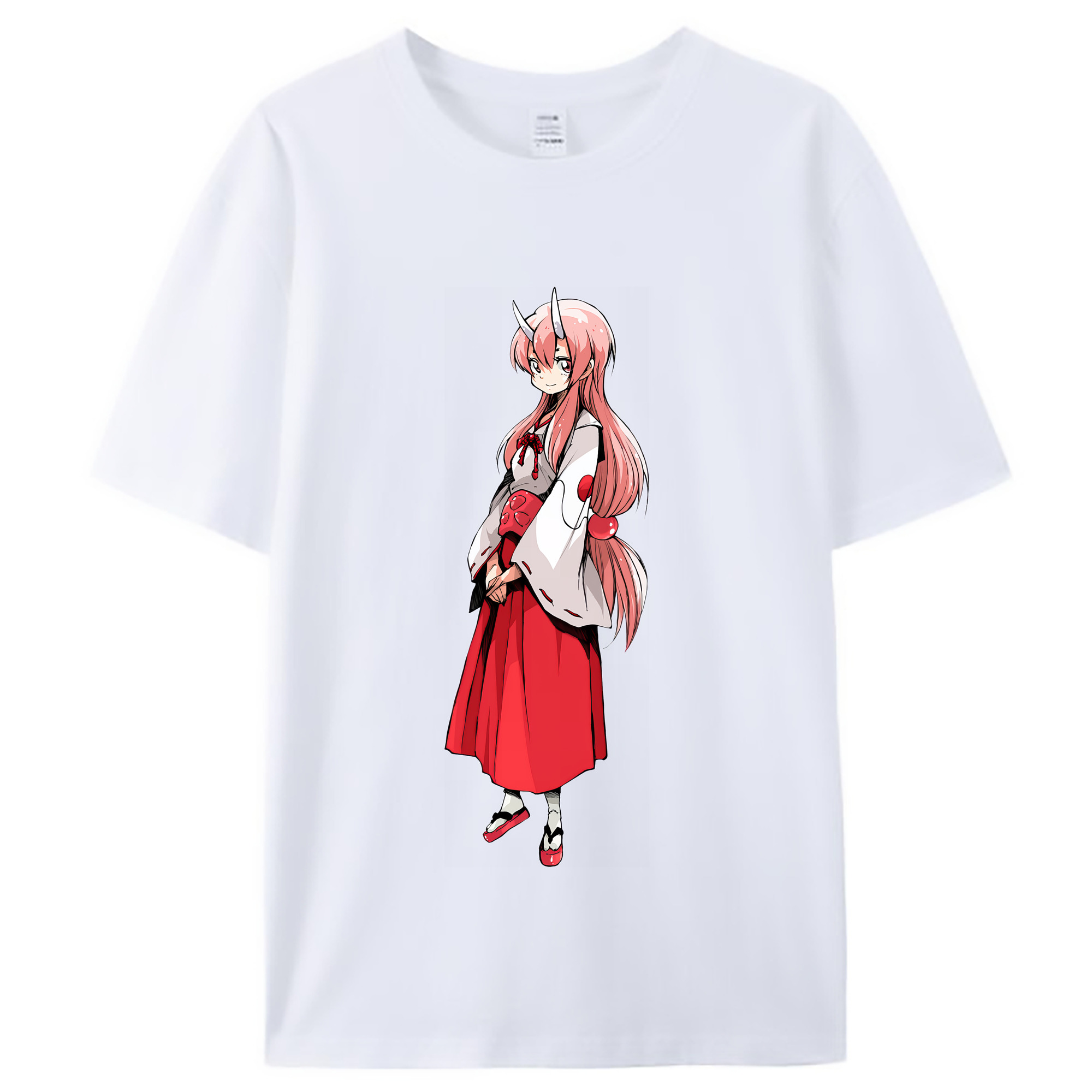 （画像用） 転スラ Regarding Reincarnated to Slime レディースカジュアルプリントTシャツ（綿100％）