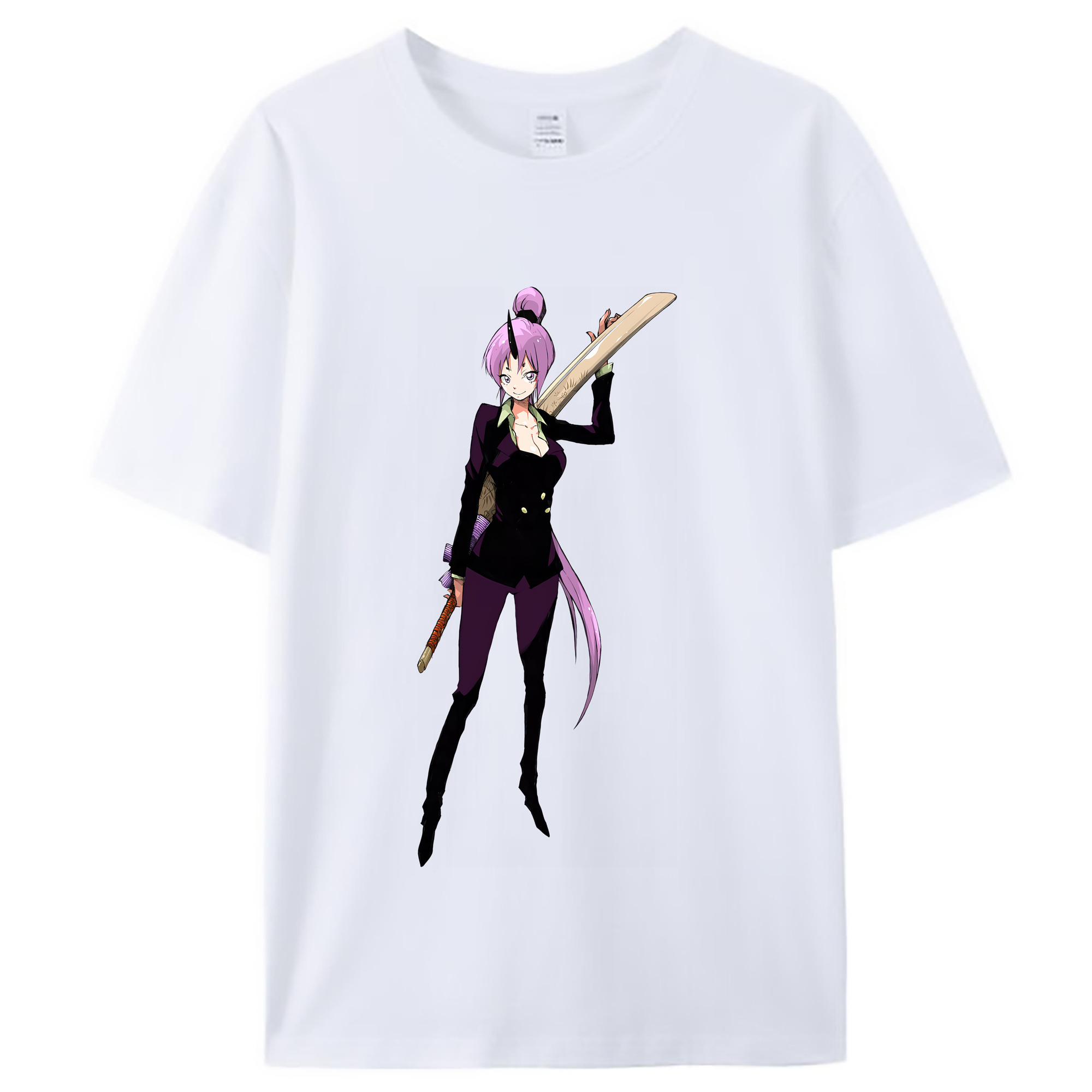 （画像用） 転スラ Regarding Reincarnated to Slime レディースカジュアルプリントTシャツ（綿100％）