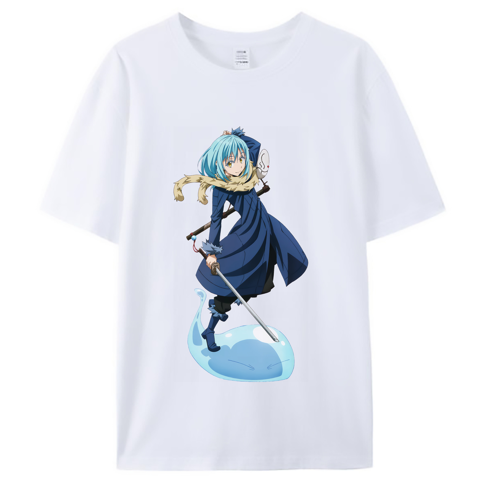 （画像用） 転スラ Regarding Reincarnated to Slime レディースカジュアルプリントTシャツ（綿100％）