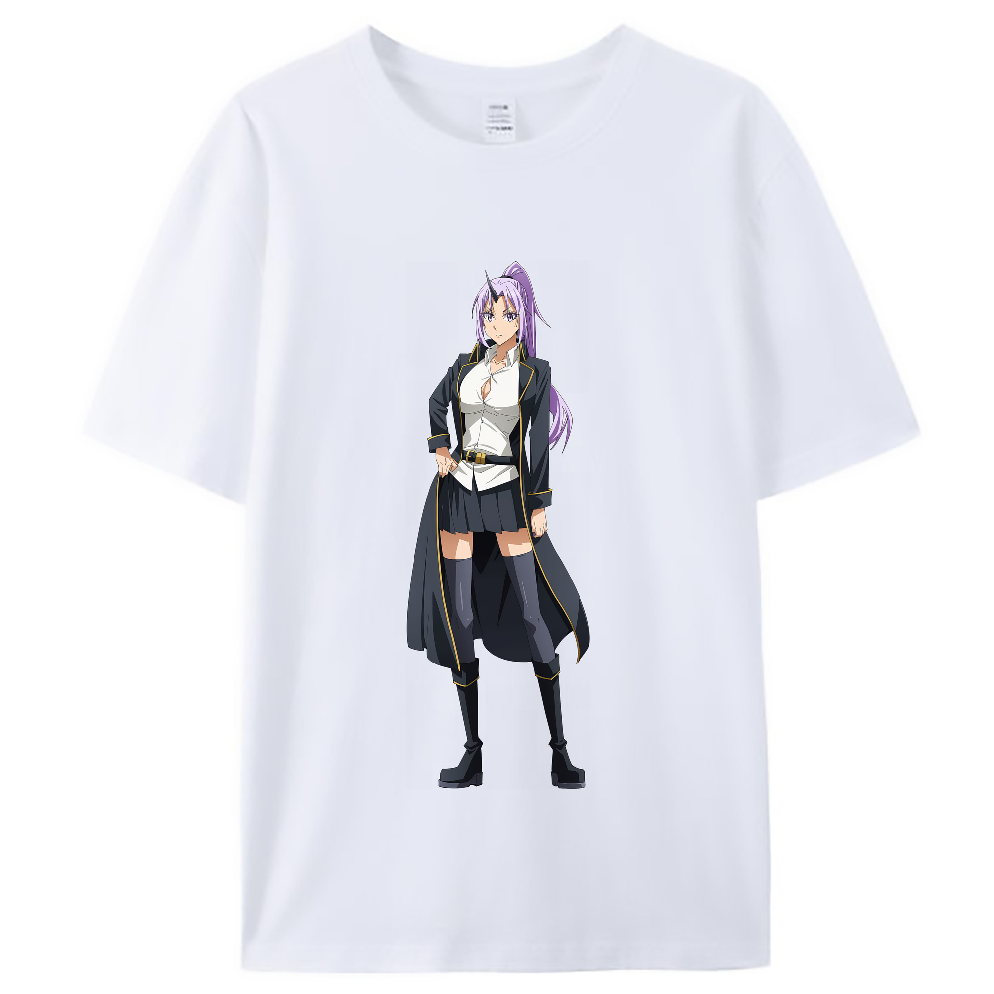 （画像用） 転スラ Regarding Reincarnated to Slime レディースカジュアルプリントTシャツ（綿100％）