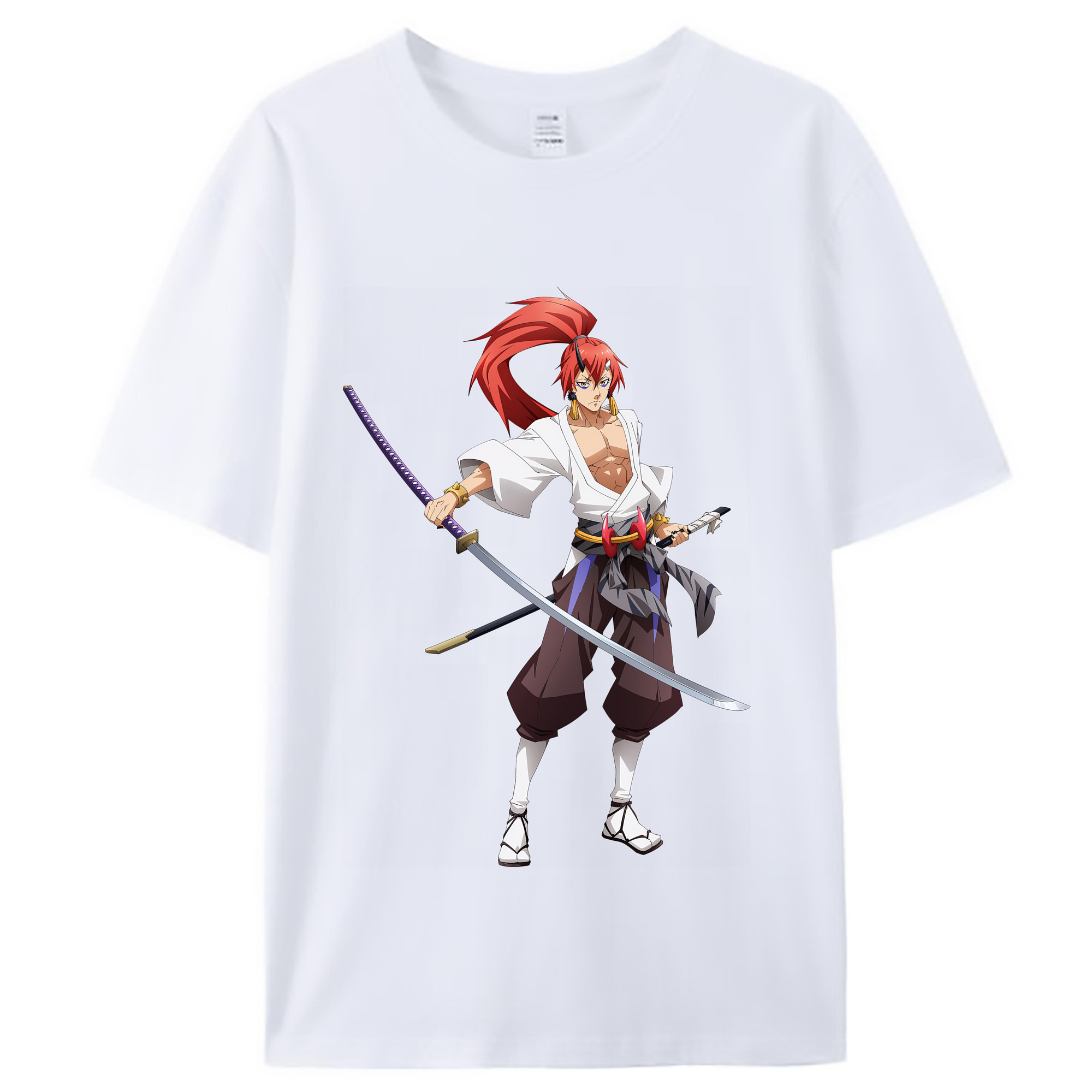 （画像用） 転スラ Regarding Reincarnated to Slime レディースカジュアルプリントTシャツ（綿100％）