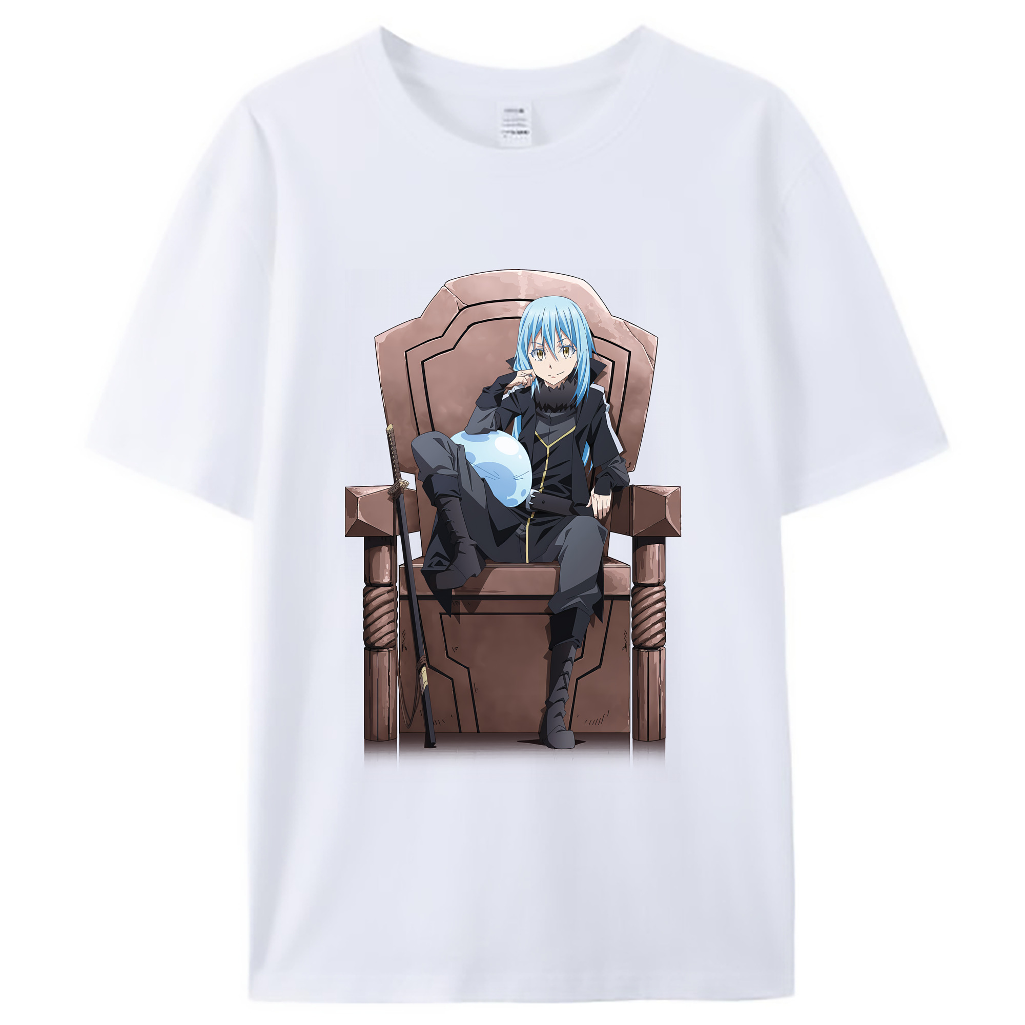 （画像用） 転スラ Regarding Reincarnated to Slime レディースカジュアルプリントTシャツ（綿100％）