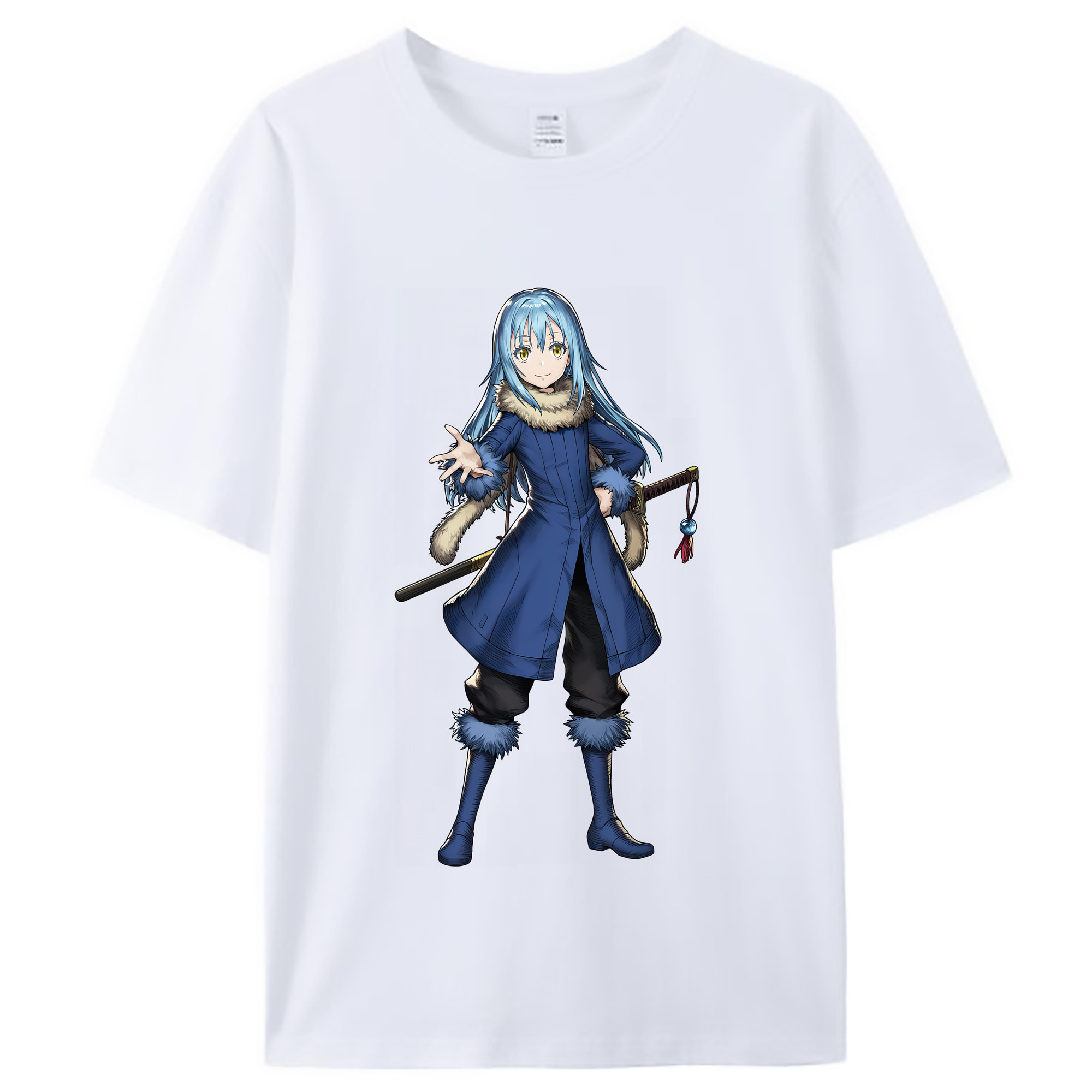 （画像用） 転スラ Regarding Reincarnated to Slime レディースカジュアルプリントTシャツ（綿100％）
