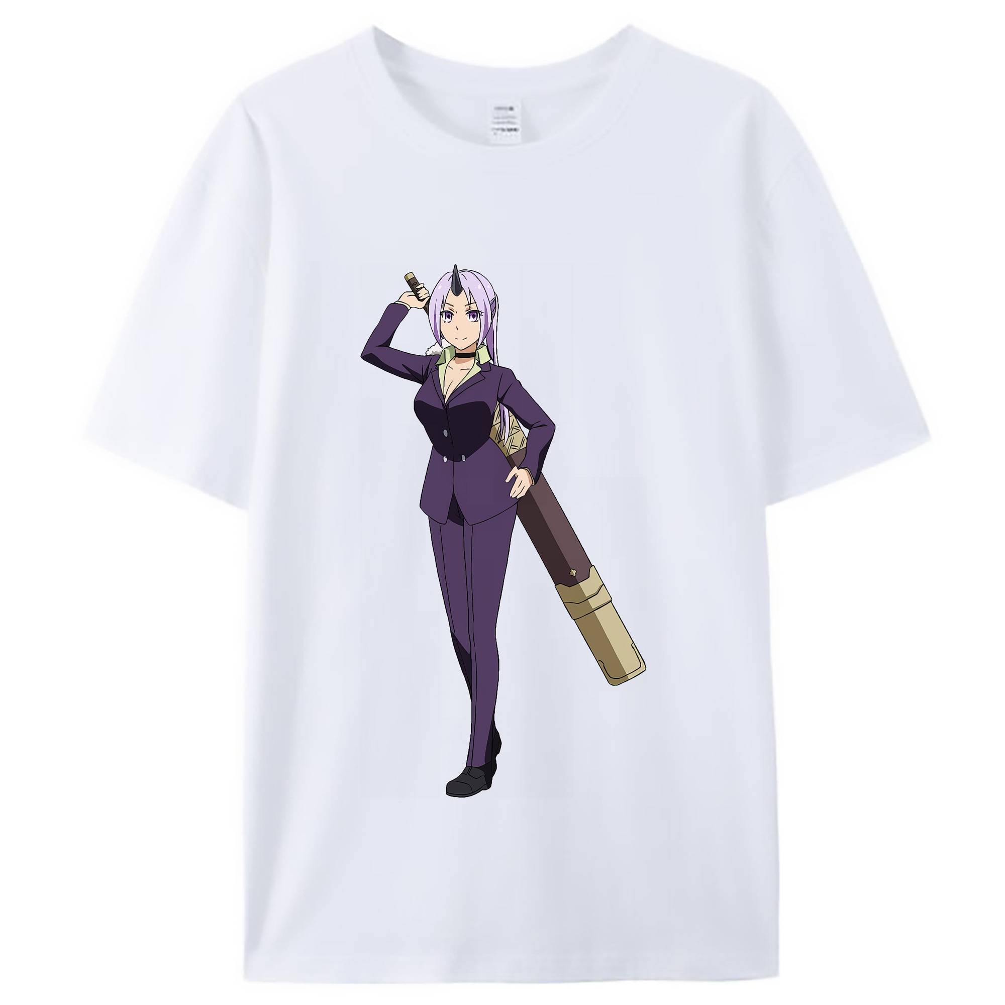 （画像用） 転スラ Regarding Reincarnated to Slime レディースカジュアルプリントTシャツ（綿100％）