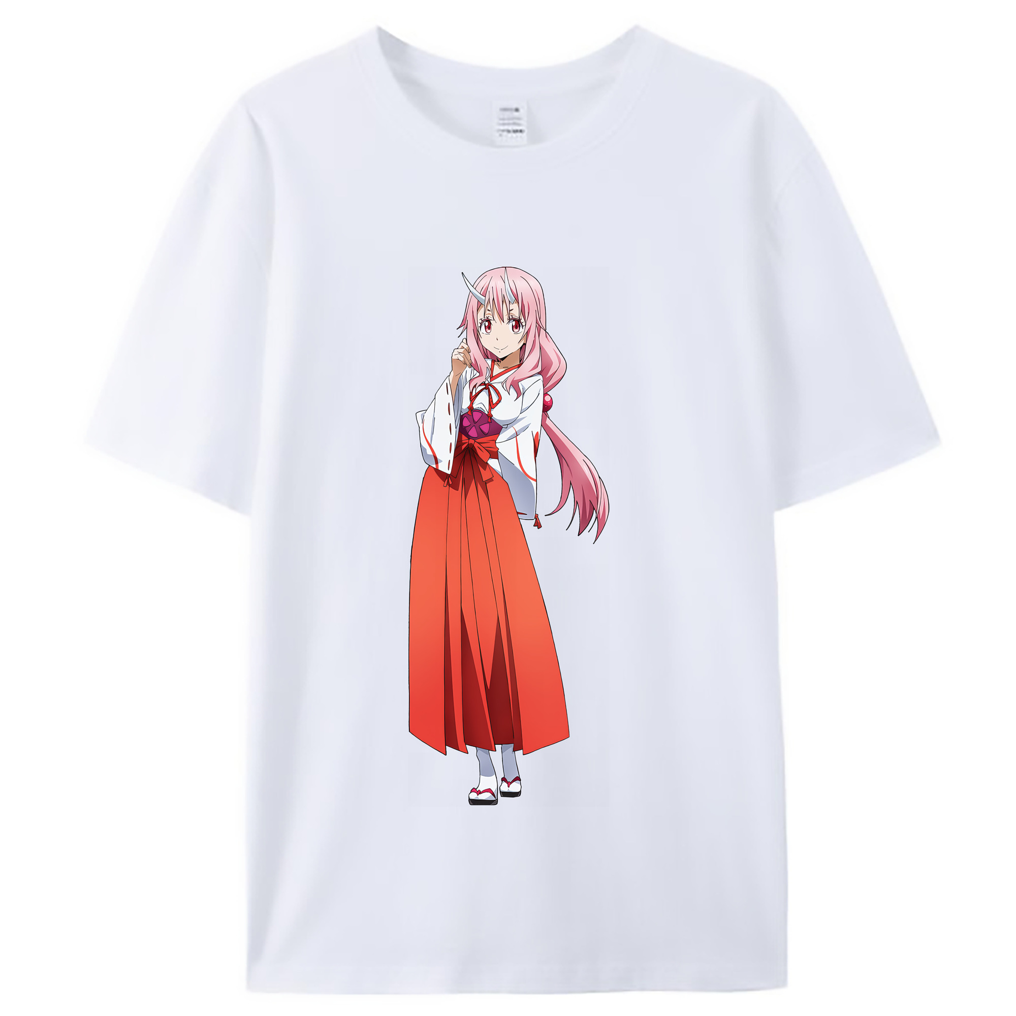 （画像用） 転スラ Regarding Reincarnated to Slime レディースカジュアルプリントTシャツ（綿100％）