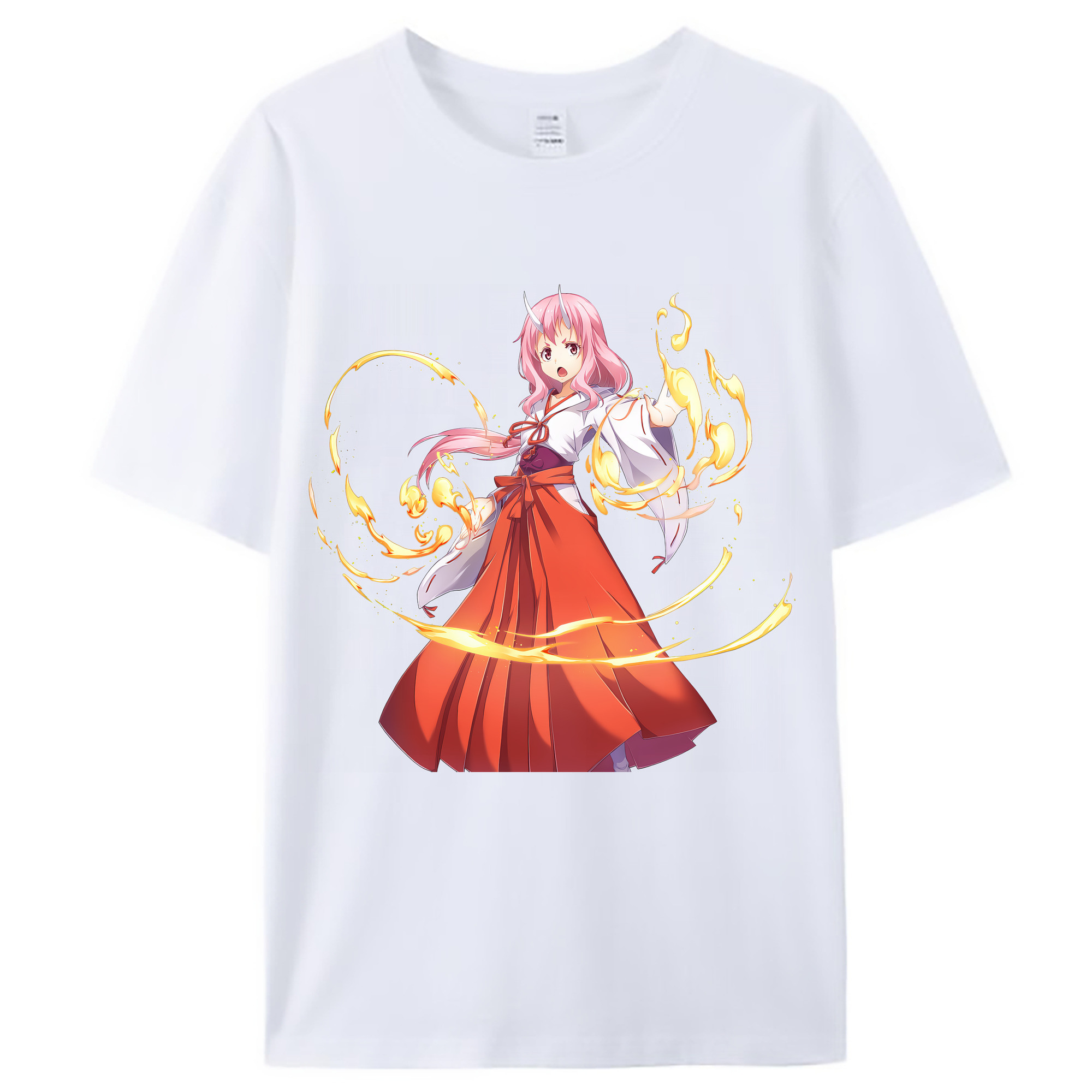 （画像用） 転スラ Regarding Reincarnated to Slime レディースカジュアルプリントTシャツ（綿100％）