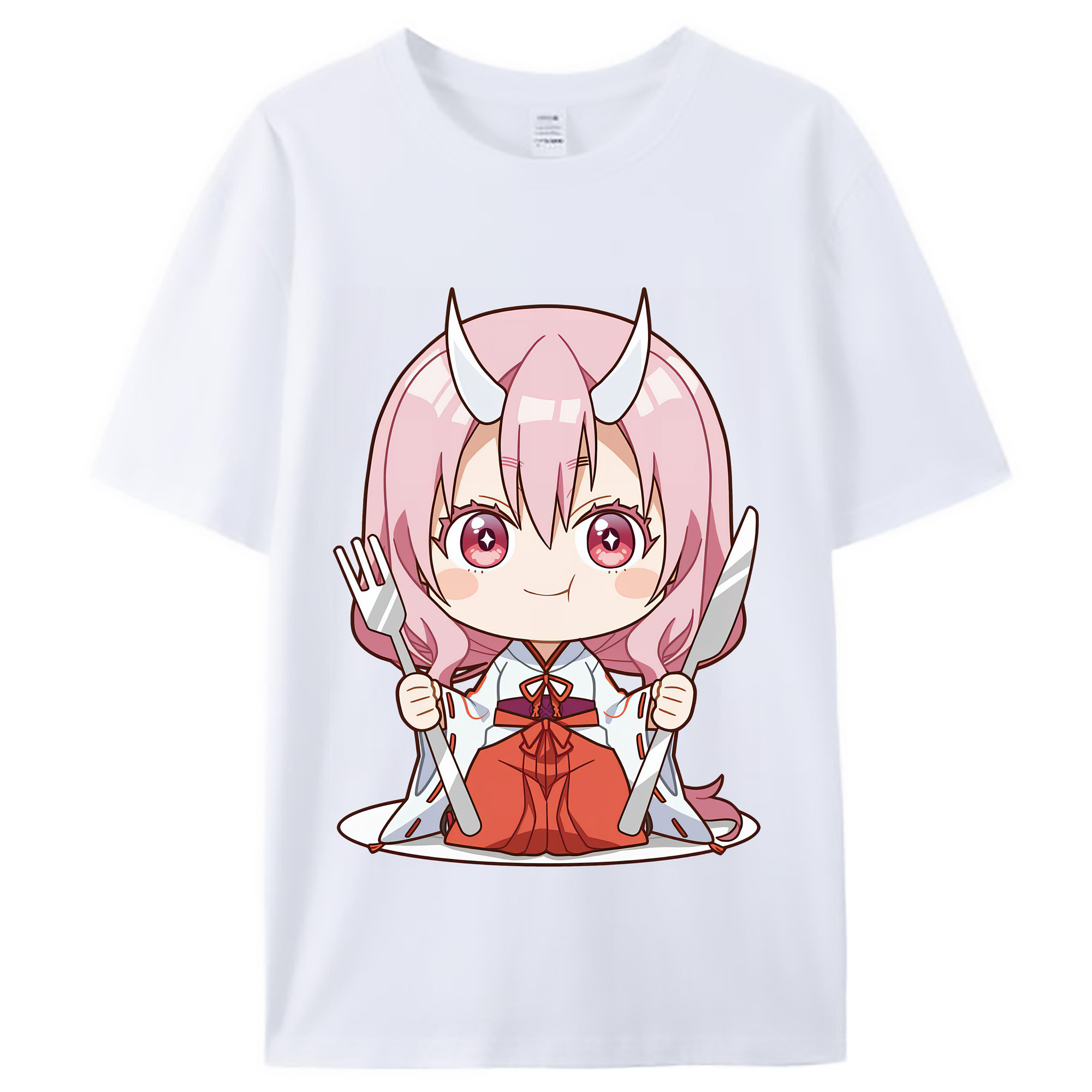 （画像用） 転スラ Regarding Reincarnated to Slime レディースカジュアルプリントTシャツ（綿100％）