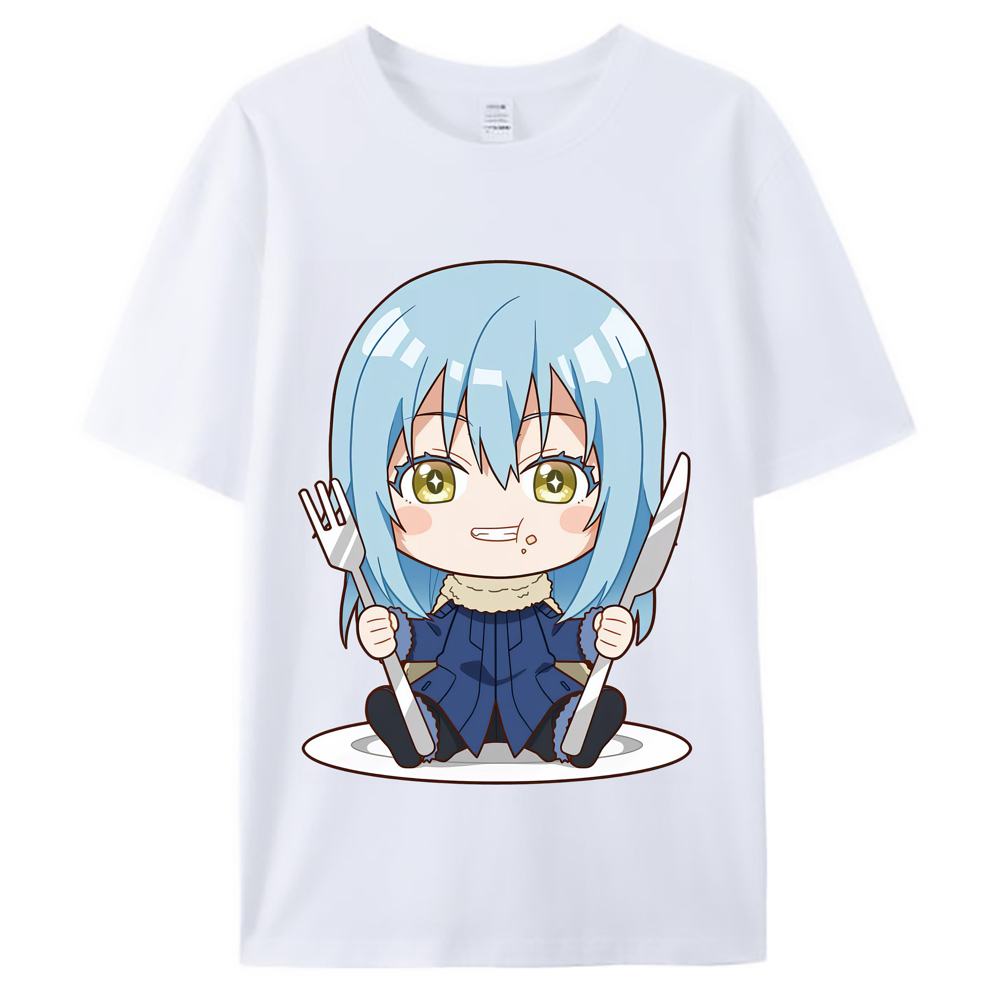 （画像用） 転スラ Regarding Reincarnated to Slime レディースカジュアルプリントTシャツ（綿100％）