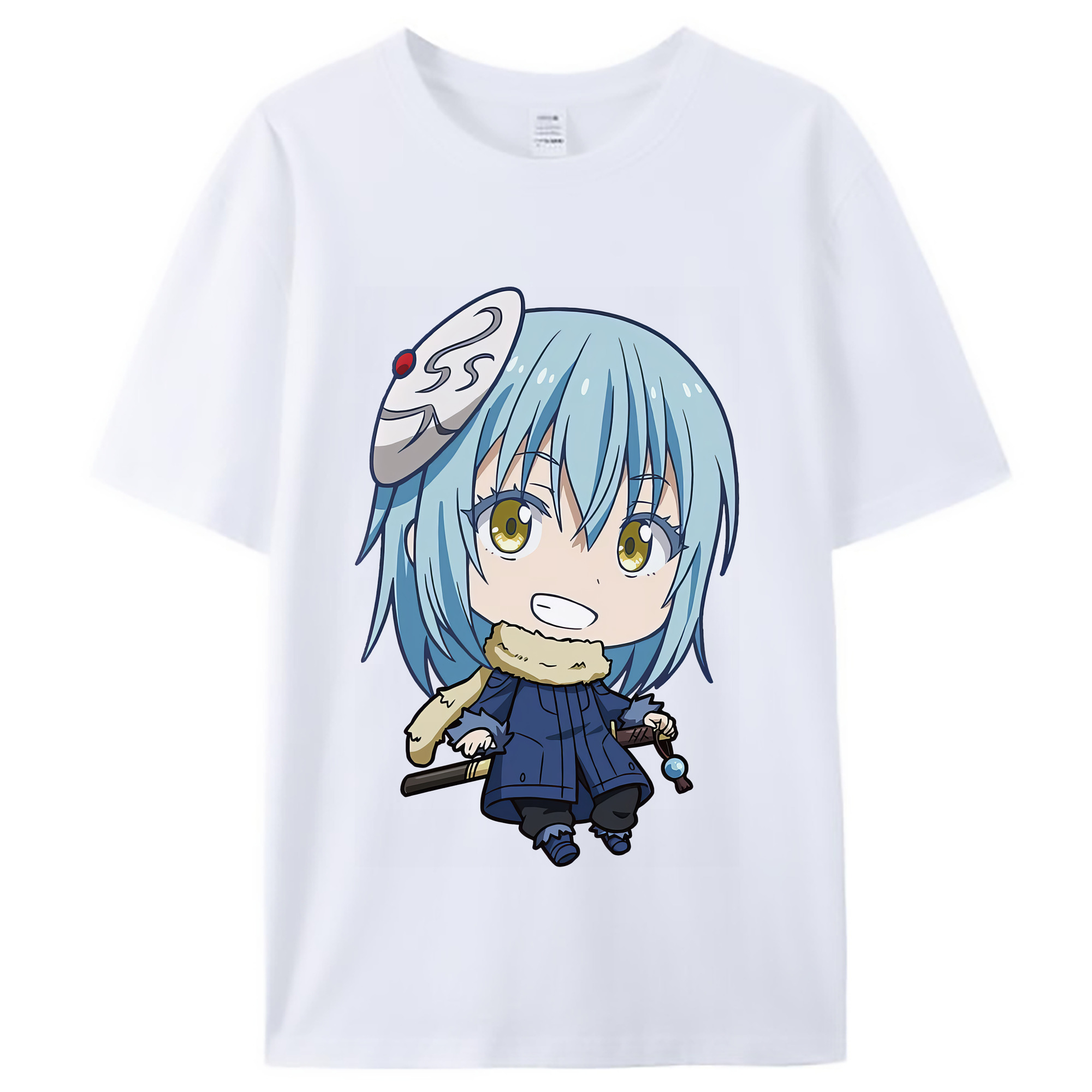 （画像用） 転スラ Regarding Reincarnated to Slime レディースカジュアルプリントTシャツ（綿100％）