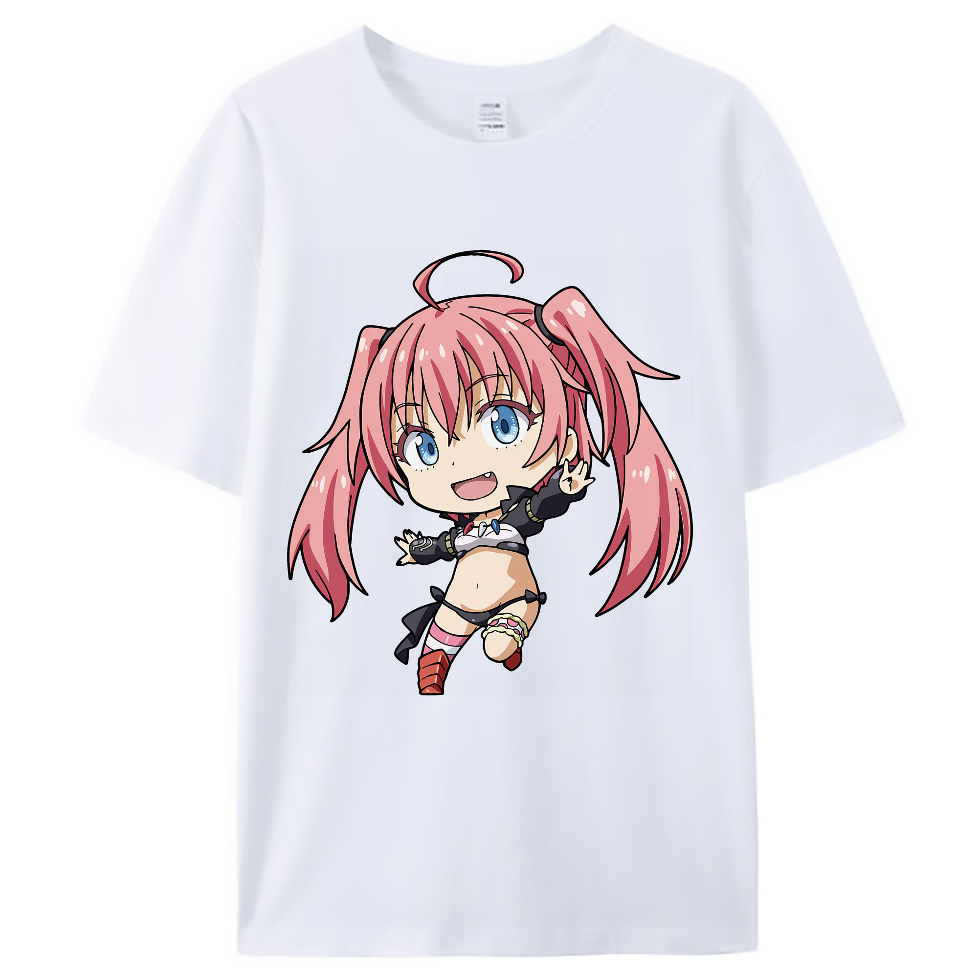 （画像用） 転スラ Regarding Reincarnated to Slime レディースカジュアルプリントTシャツ（綿100％）