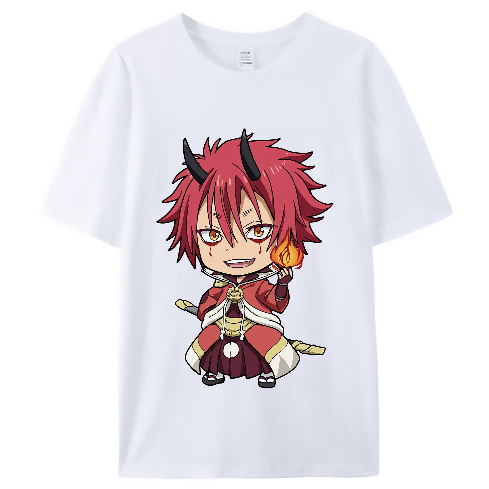 （画像用） 転スラ Regarding Reincarnated to Slime レディースカジュアルプリントTシャツ（綿100％）