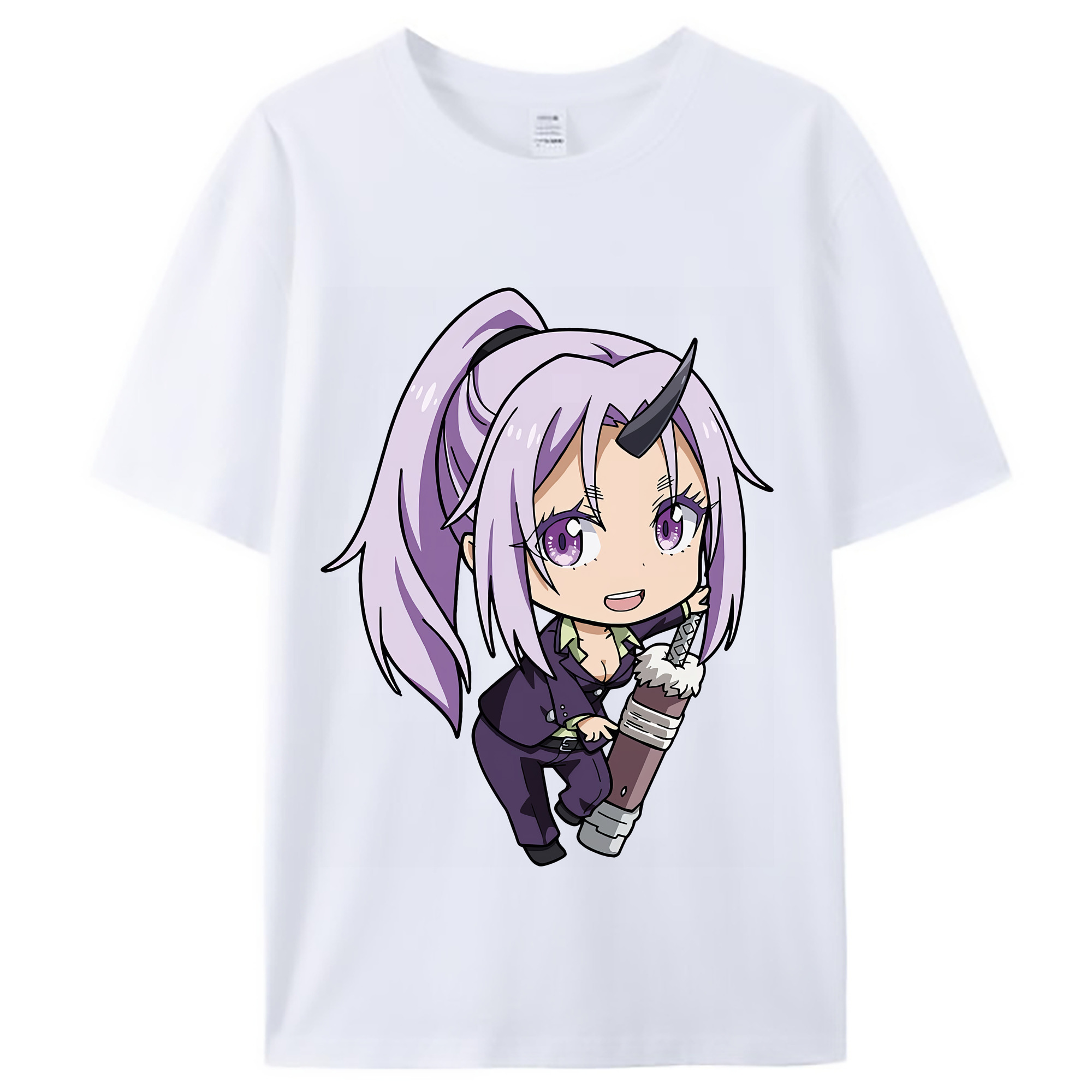 （画像用） 転スラ Regarding Reincarnated to Slime レディースカジュアルプリントTシャツ（綿100％）
