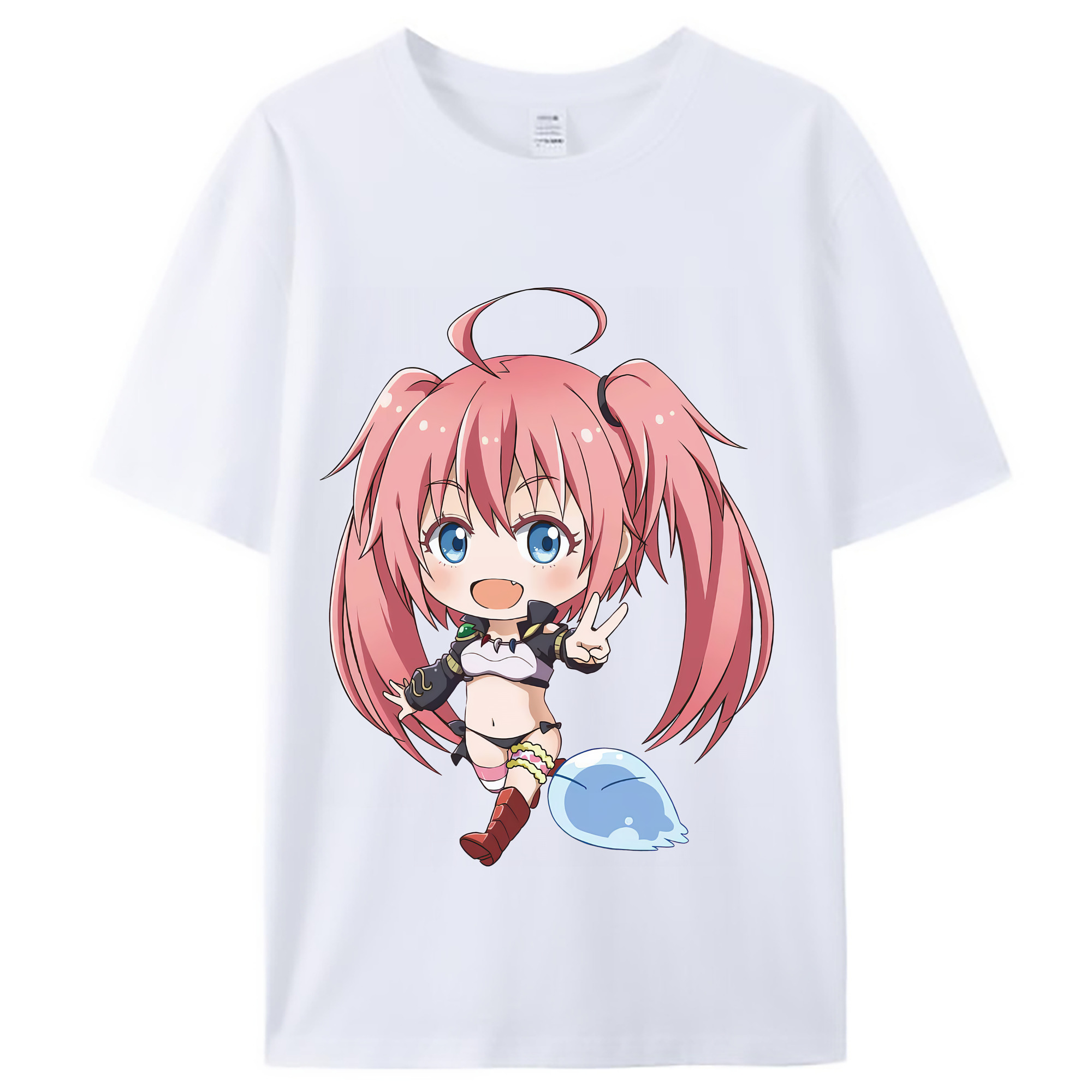 （画像用） 転スラ Regarding Reincarnated to Slime レディースカジュアルプリントTシャツ（綿100％）