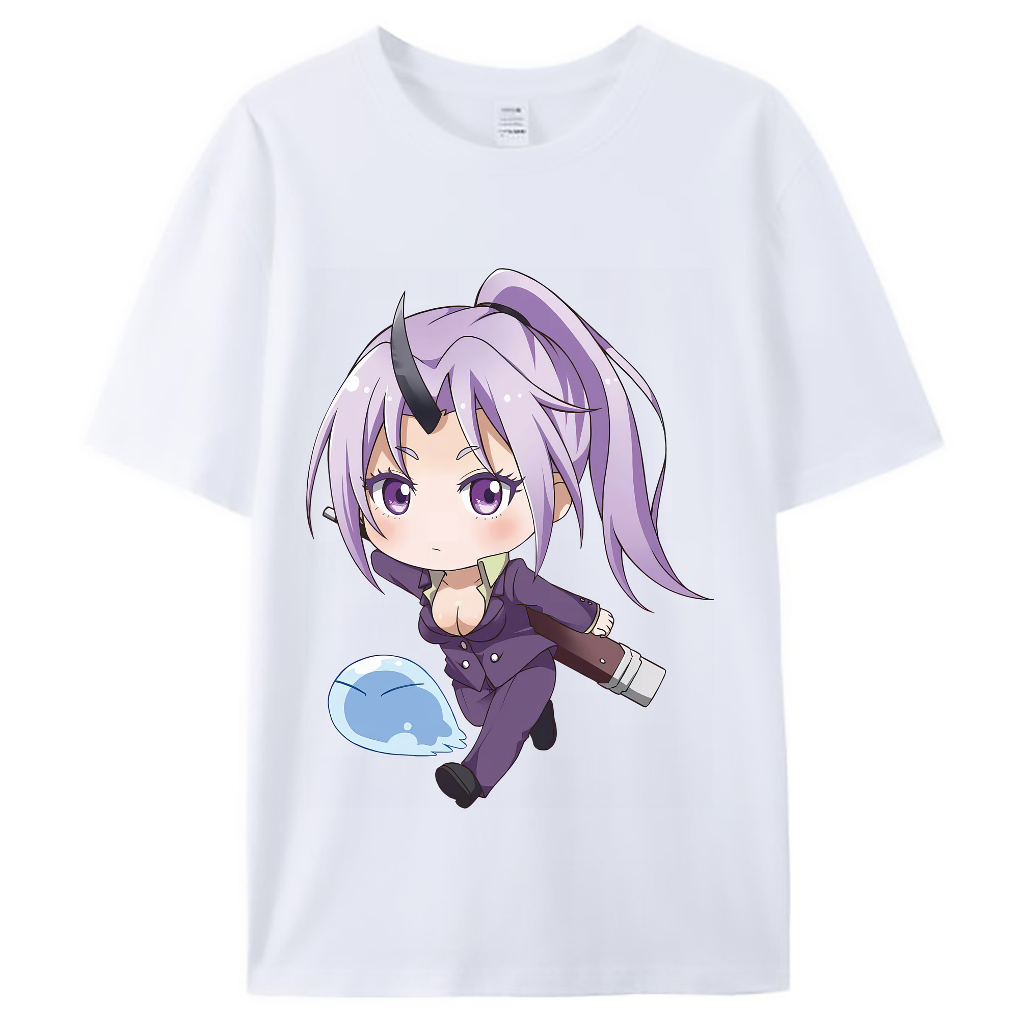 （画像用） 転スラ Regarding Reincarnated to Slime レディースカジュアルプリントTシャツ（綿100％）