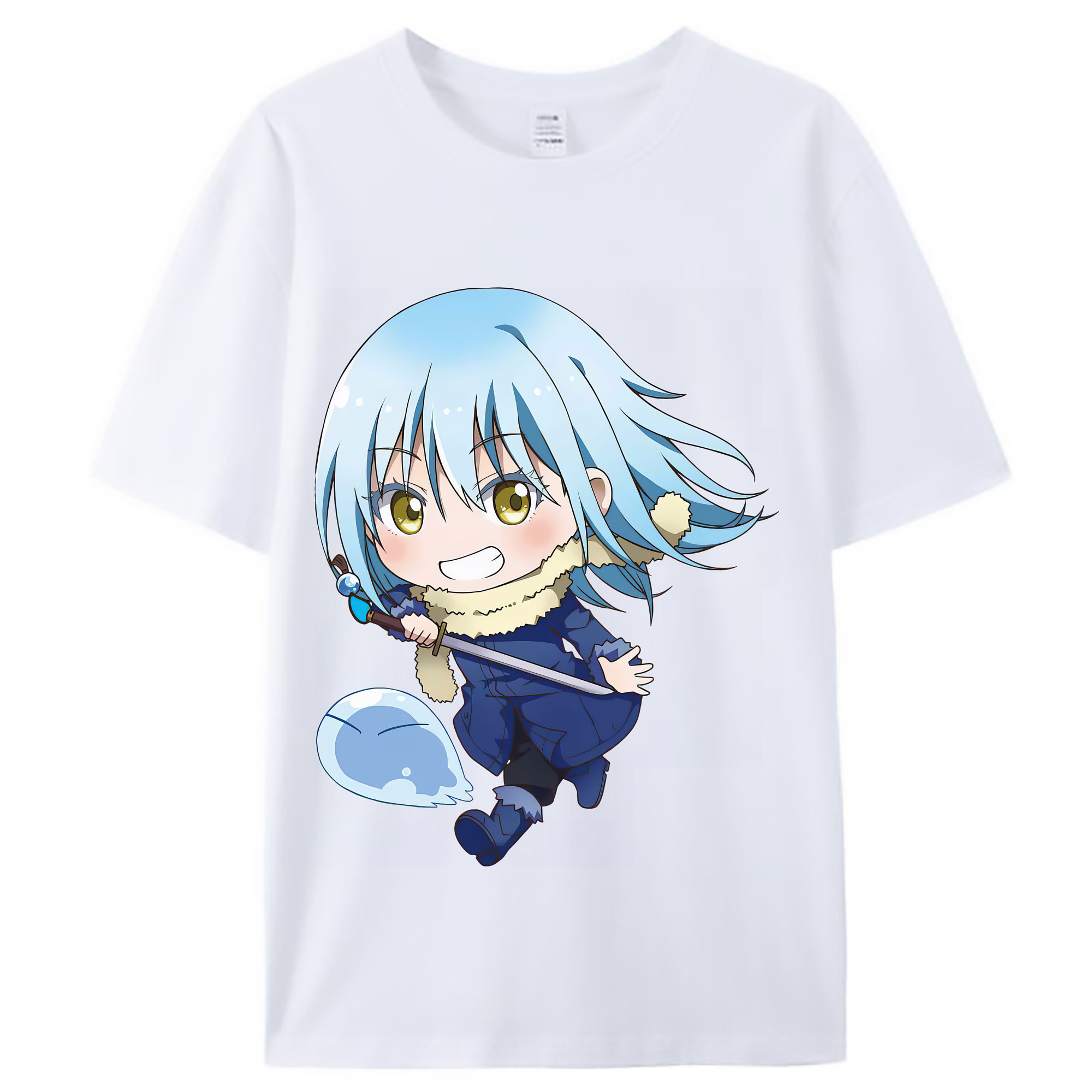 （画像用） 転スラ Regarding Reincarnated to Slime レディースカジュアルプリントTシャツ（綿100％）