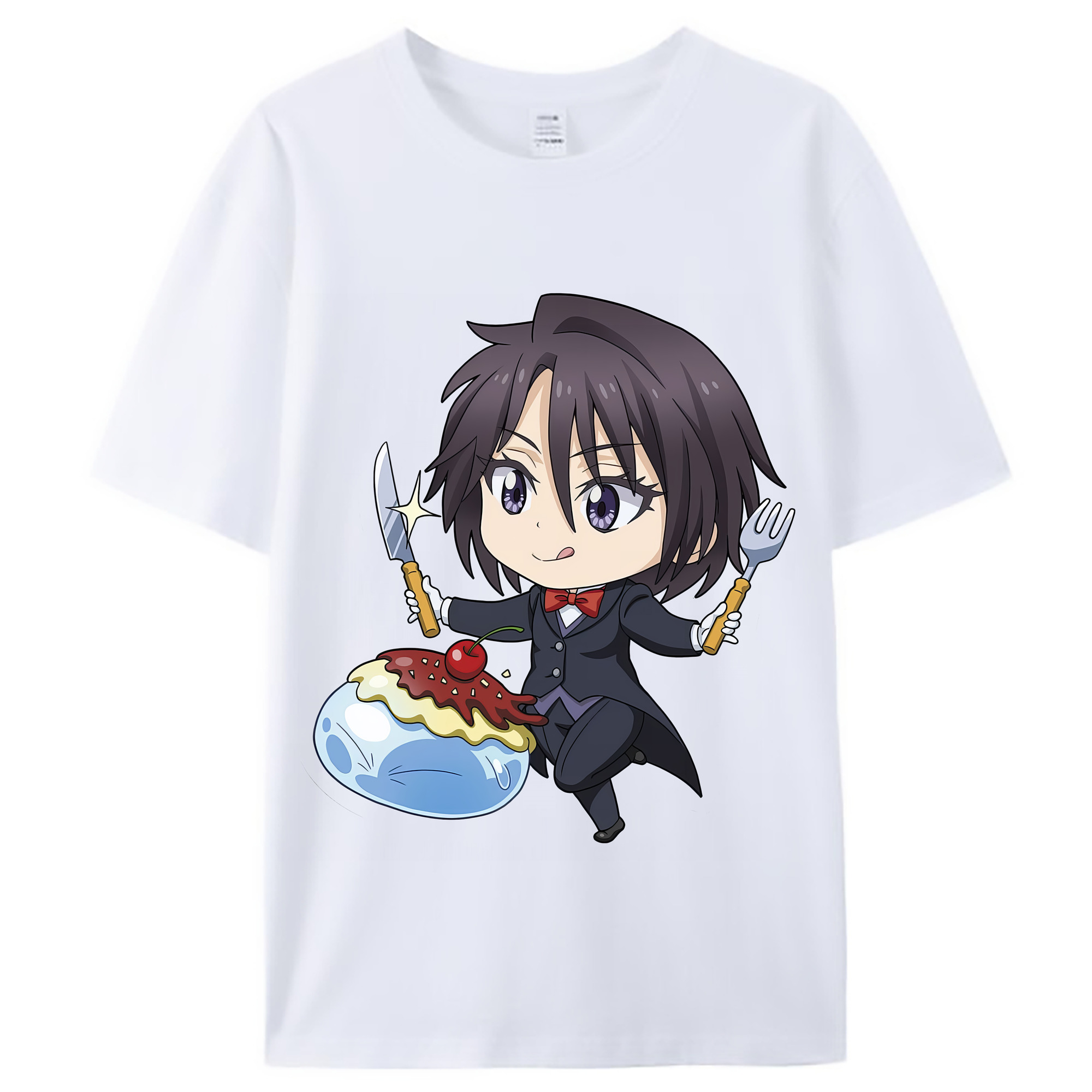 （画像用） 転スラ Regarding Reincarnated to Slime レディースカジュアルプリントTシャツ（綿100％）