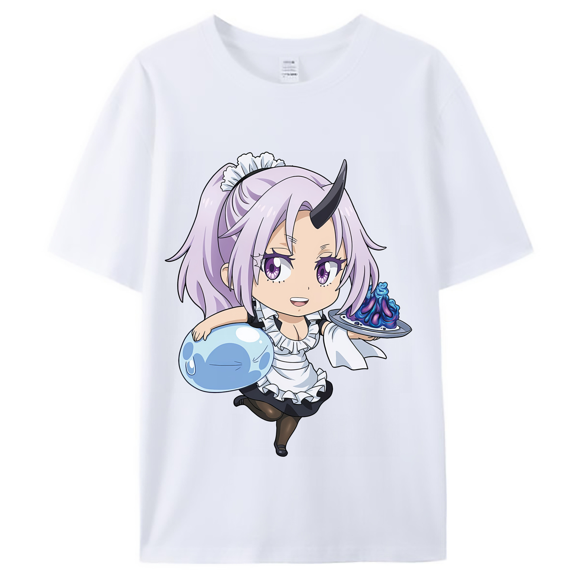 （画像用） 転スラ Regarding Reincarnated to Slime レディースカジュアルプリントTシャツ（綿100％）