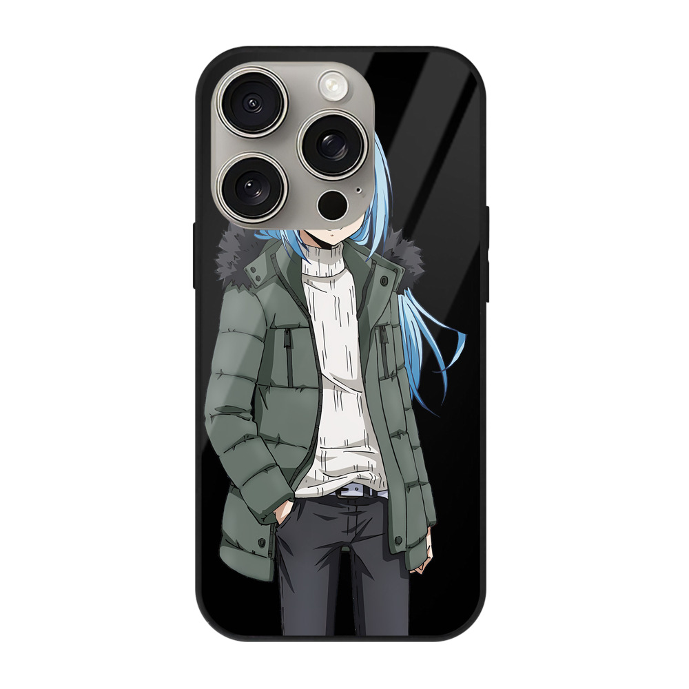 （画像用） 転スラ Regarding Reincarnated to Slime 【iPhone15Pro対応】スマホケース 耐衝撃＆黄変防止 背面ガラス