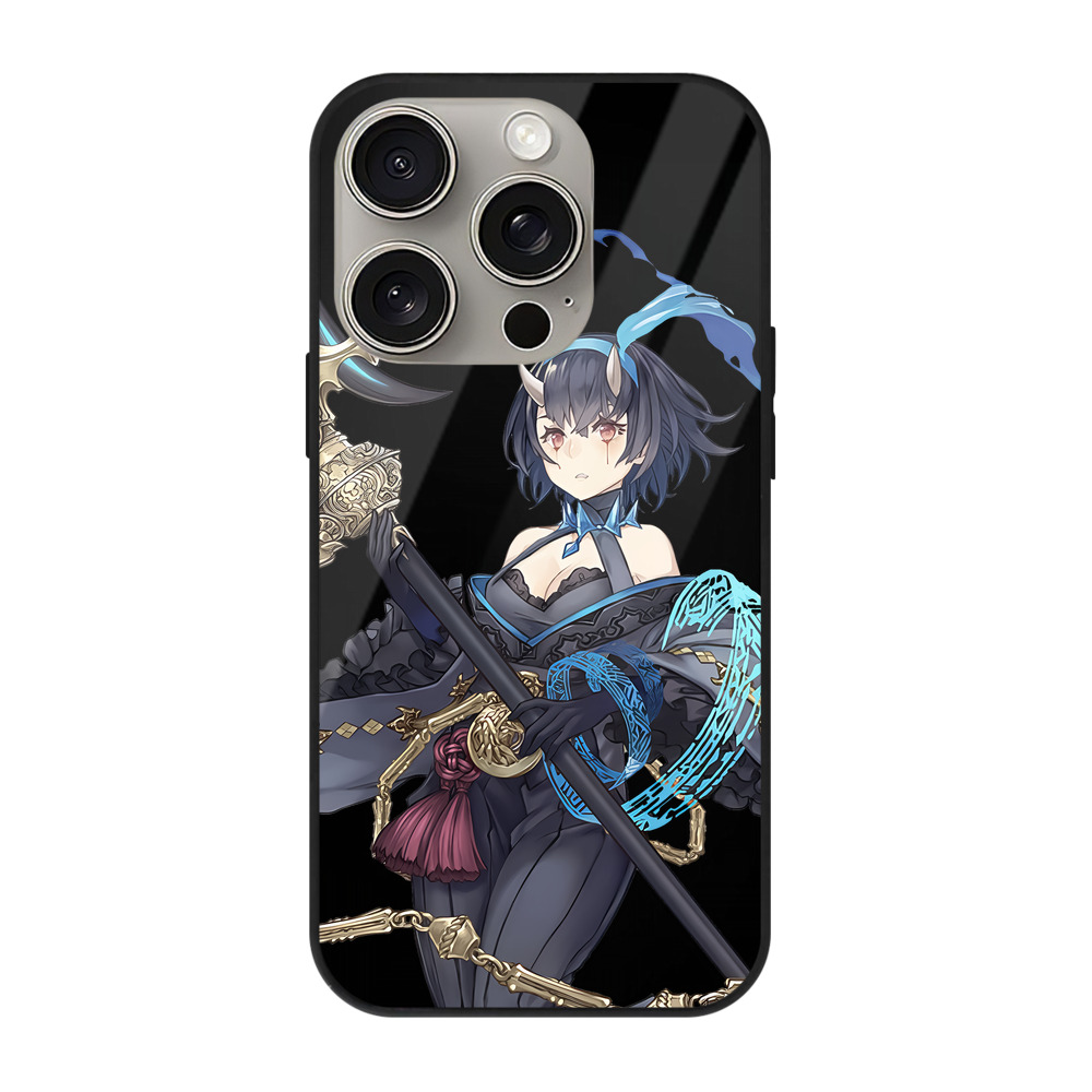 （画像用） 転スラ Regarding Reincarnated to Slime 【iPhone15Pro対応】スマホケース 耐衝撃＆黄変防止 背面ガラス