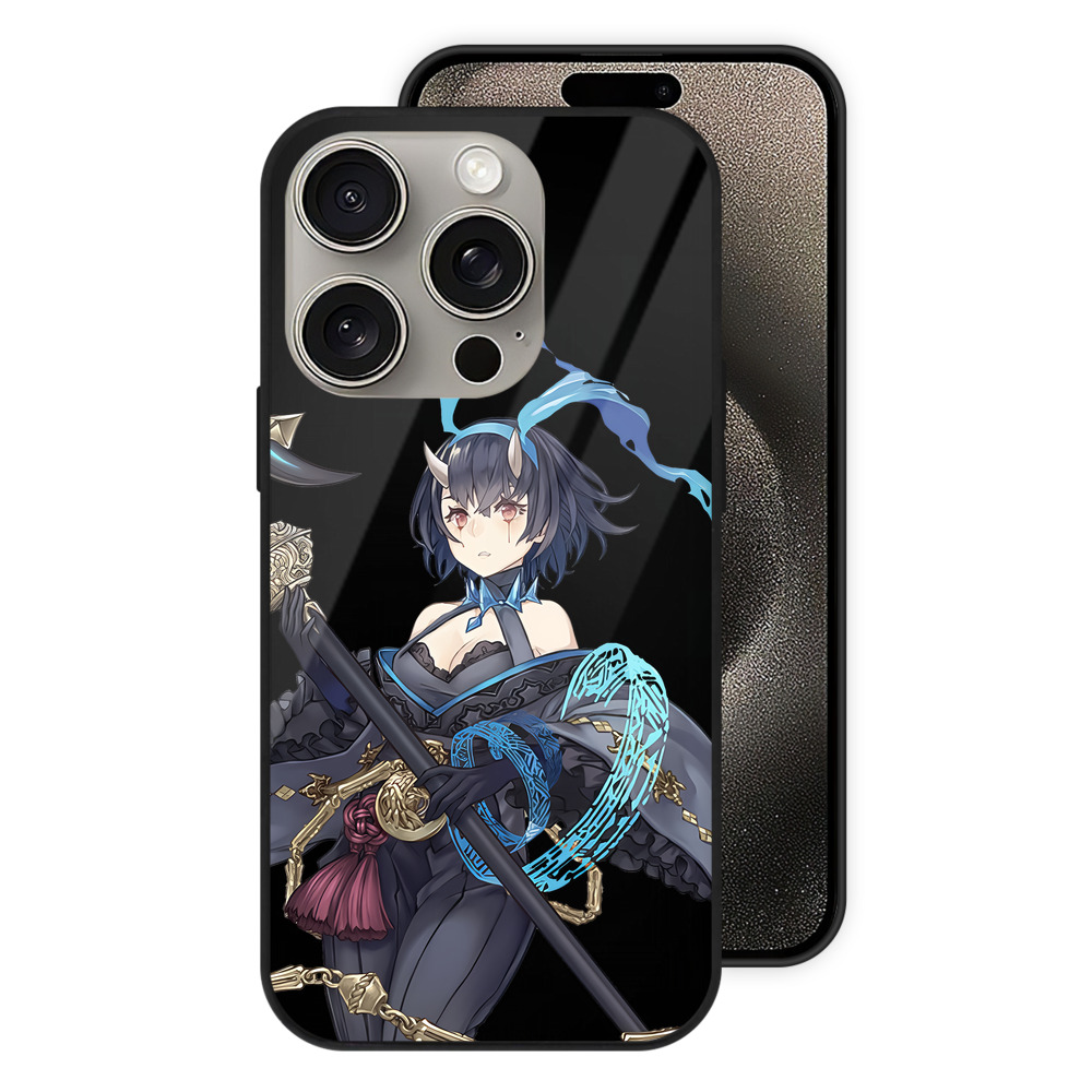（画像用） 転スラ Regarding Reincarnated to Slime 【iPhone15Pro対応】スマホケース 耐衝撃＆黄変防止 背面ガラス