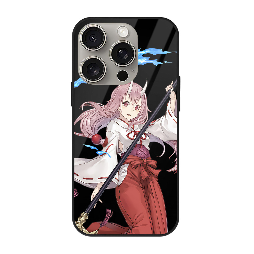 （画像用） 転スラ Regarding Reincarnated to Slime 【iPhone15Pro対応】スマホケース 耐衝撃＆黄変防止 背面ガラス