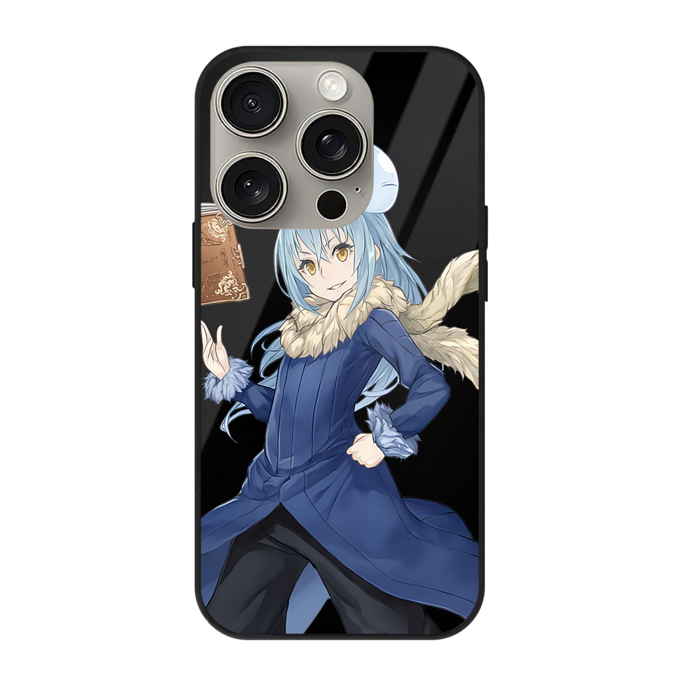 （画像用） 転スラ Regarding Reincarnated to Slime 【iPhone15Pro対応】スマホケース 耐衝撃＆黄変防止 背面ガラス